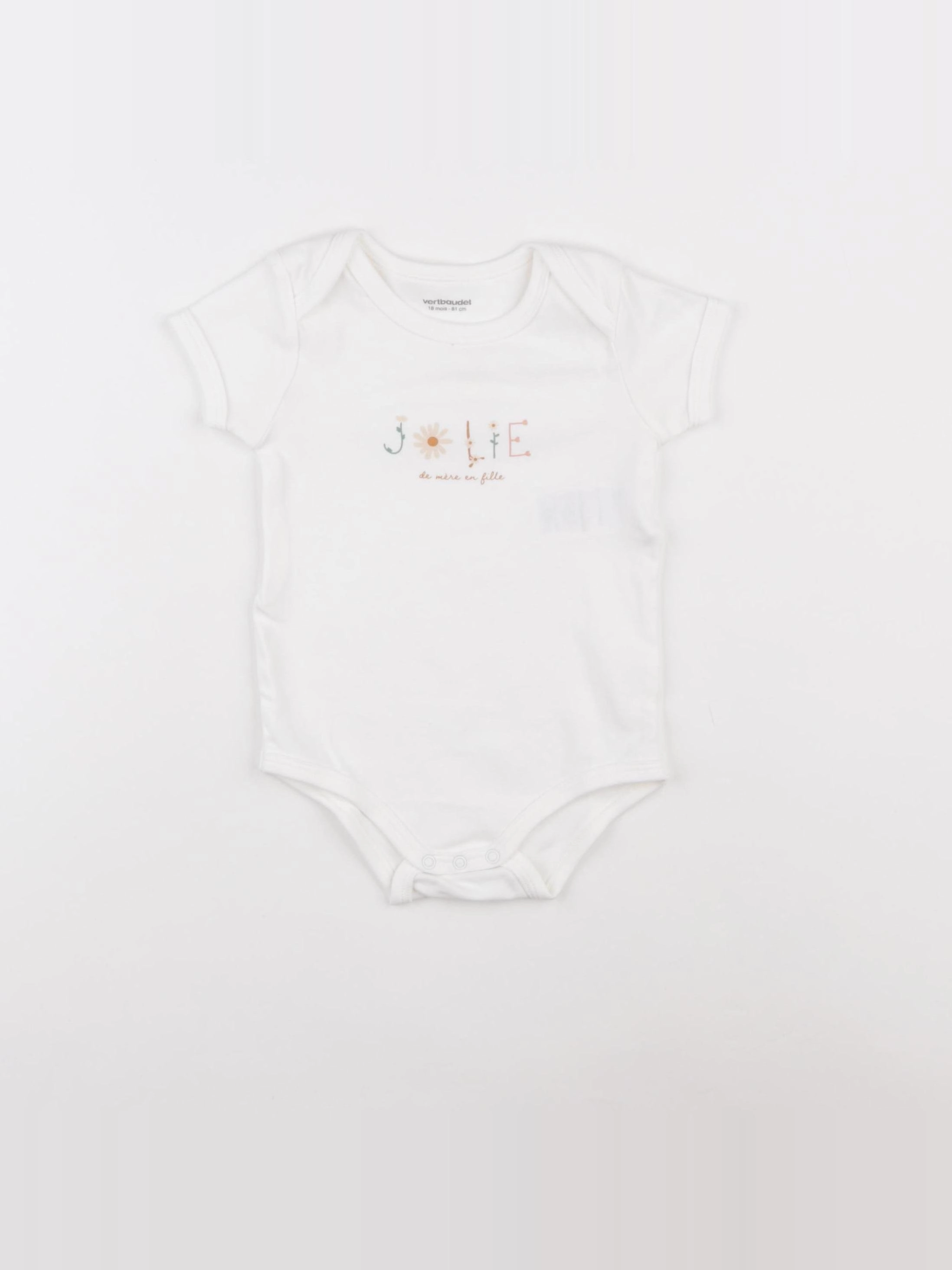 Vertbaudet - body blanc - 18 mois