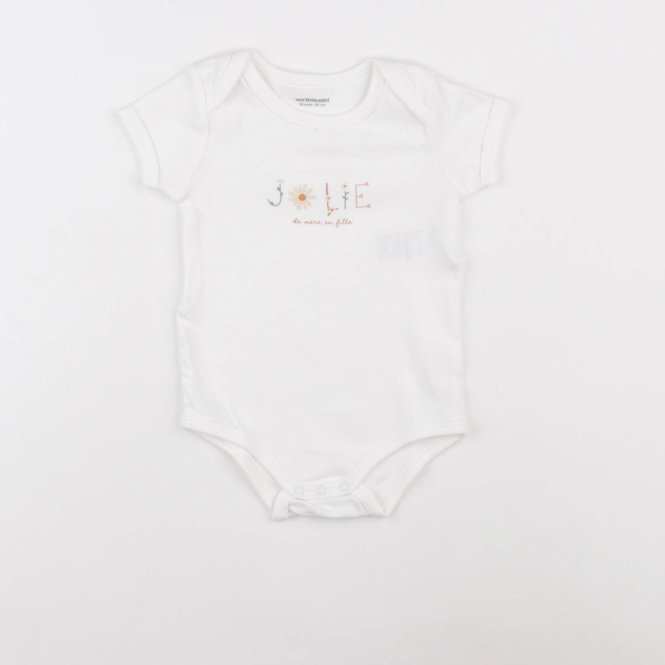 Vertbaudet - body blanc - 18 mois