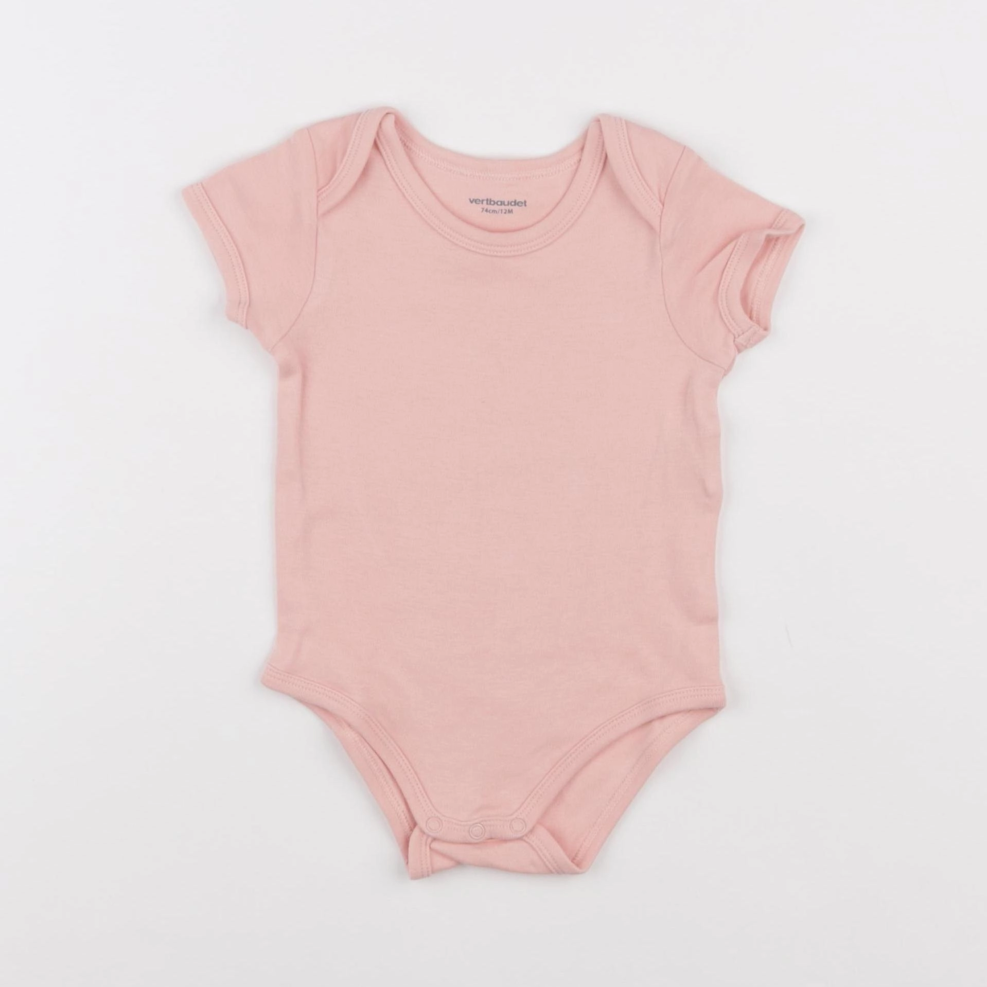 Vertbaudet - body rose - 12 mois