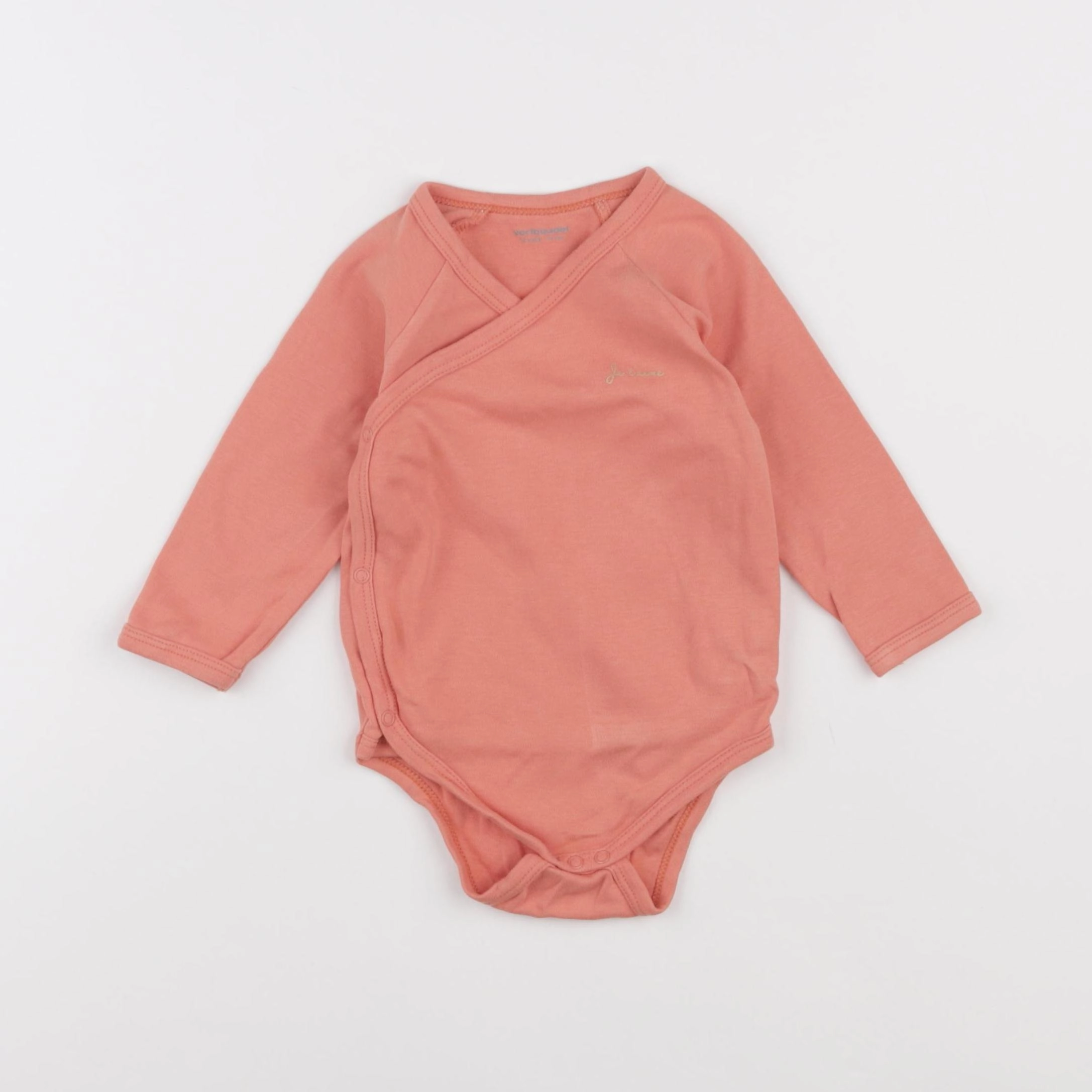 Vertbaudet - body rose - 12 mois