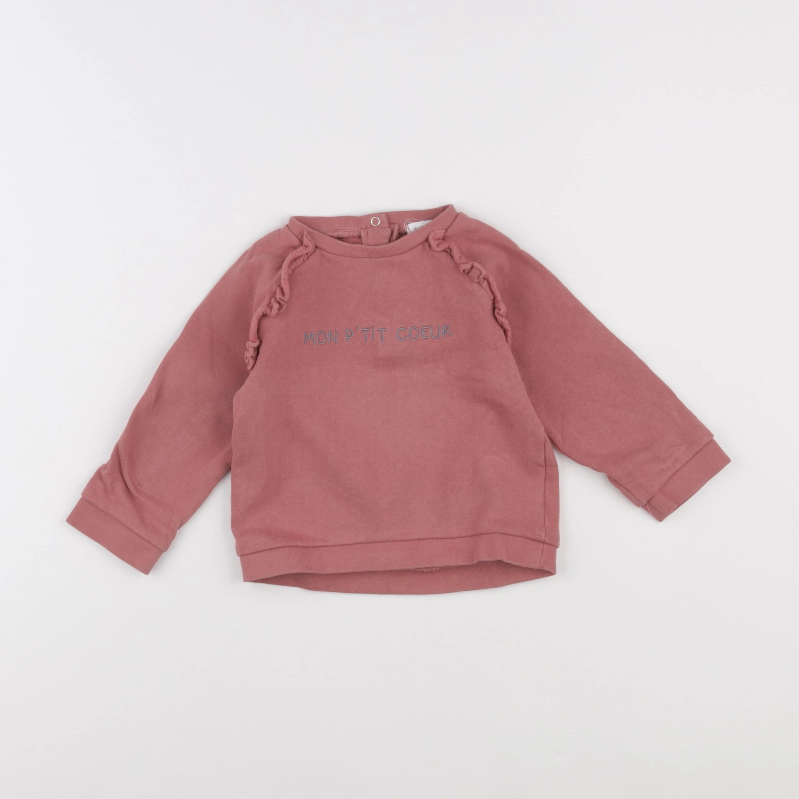 Vertbaudet - sweat rose - 18 mois