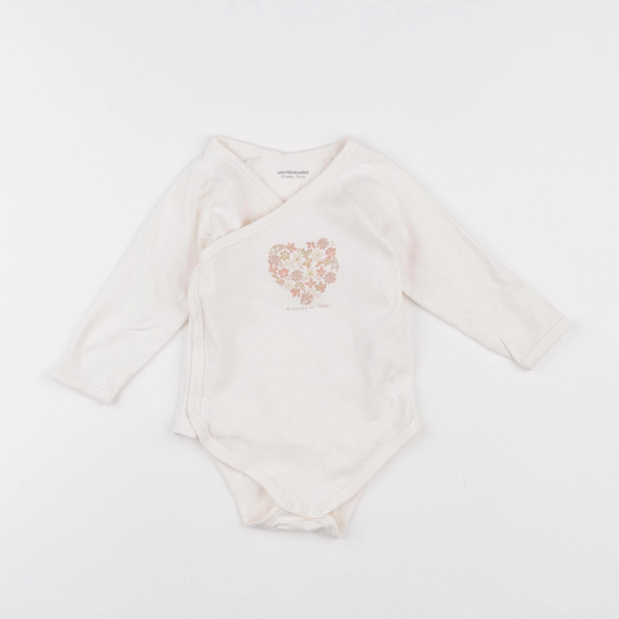 Vertbaudet - body blanc - 12 mois