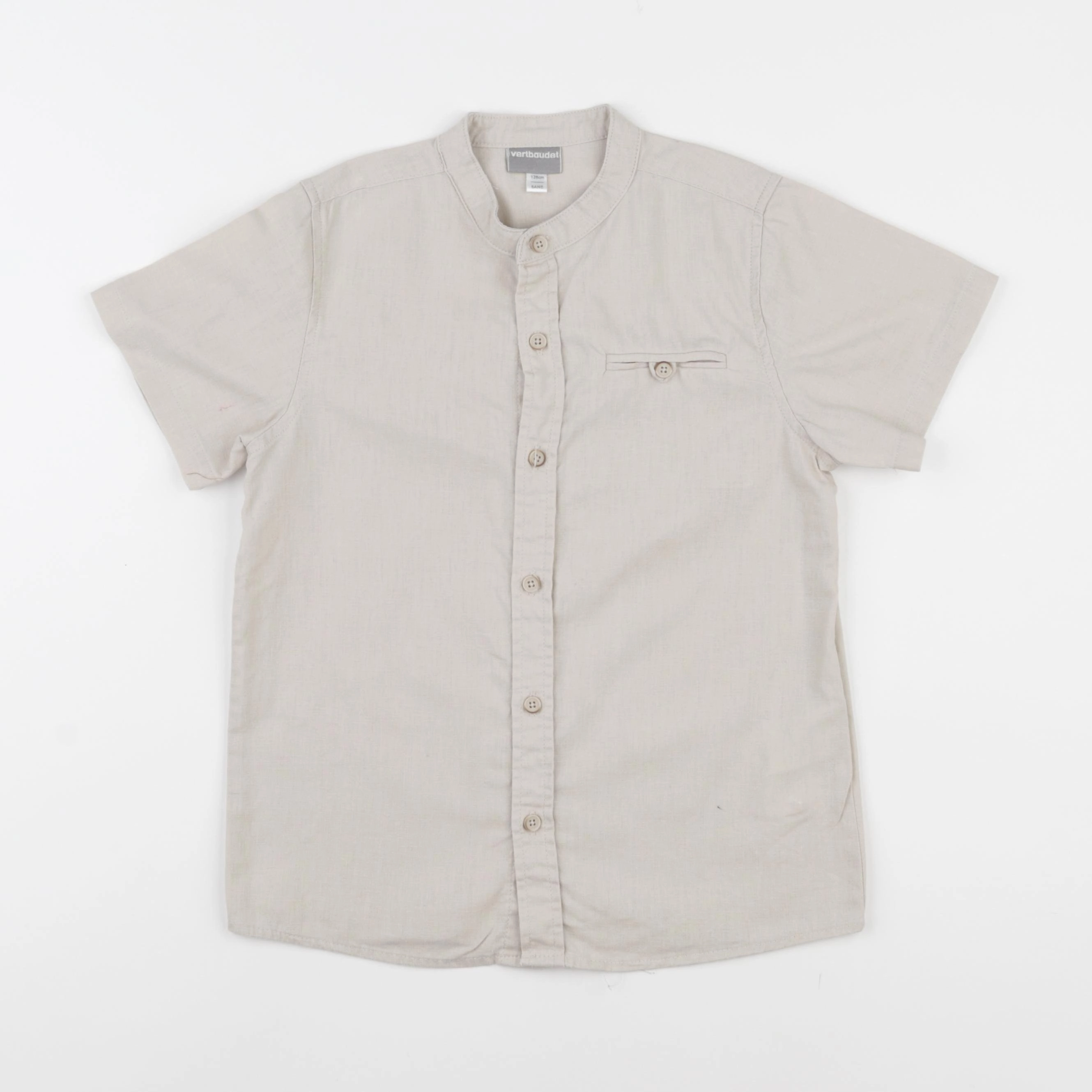 Vertbaudet - chemise beige - 8 ans