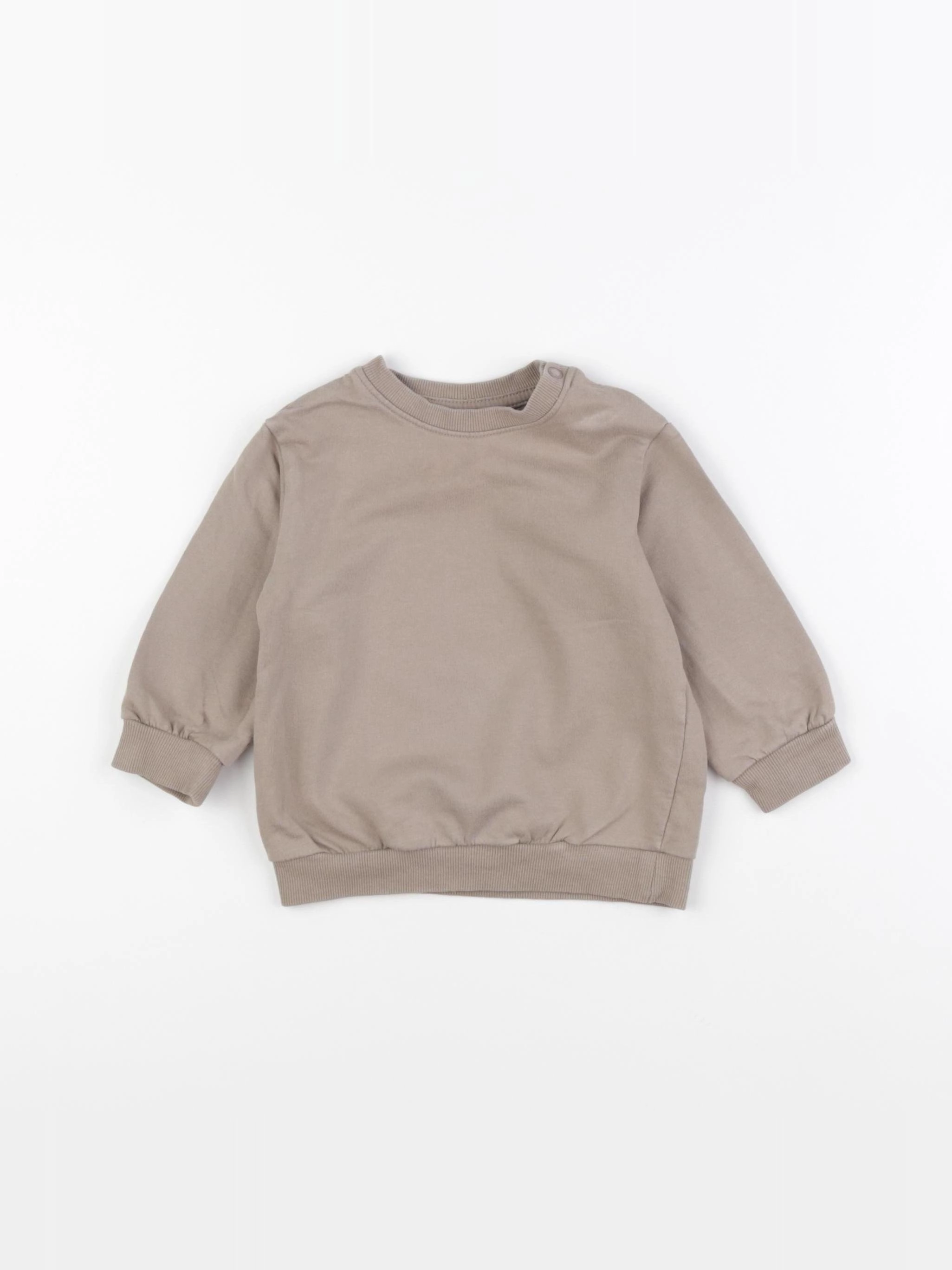 H&M - sweat marron - 6/9 mois