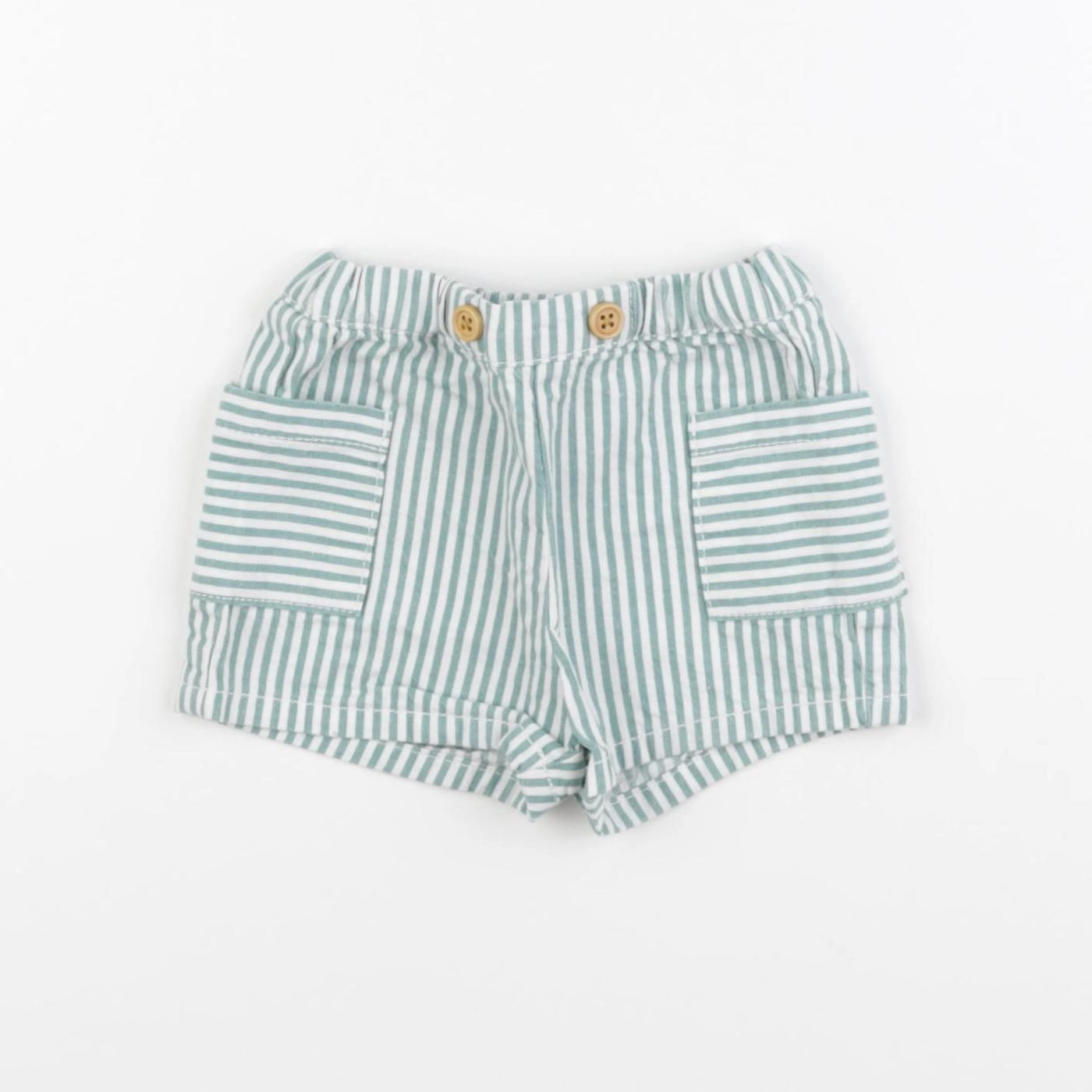 Cyrillus - short blanc, vert - 6 mois
