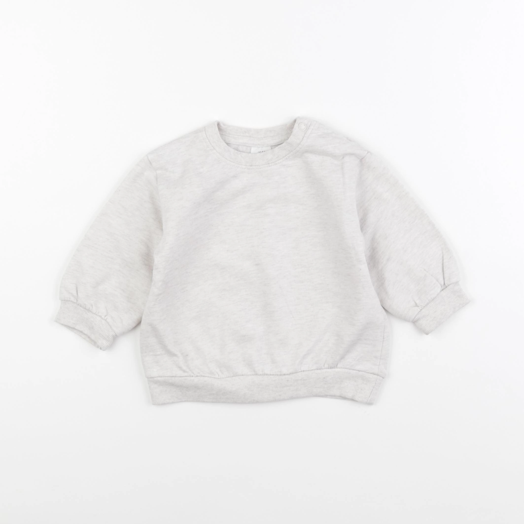 H&M - sweat gris - 6/9 mois
