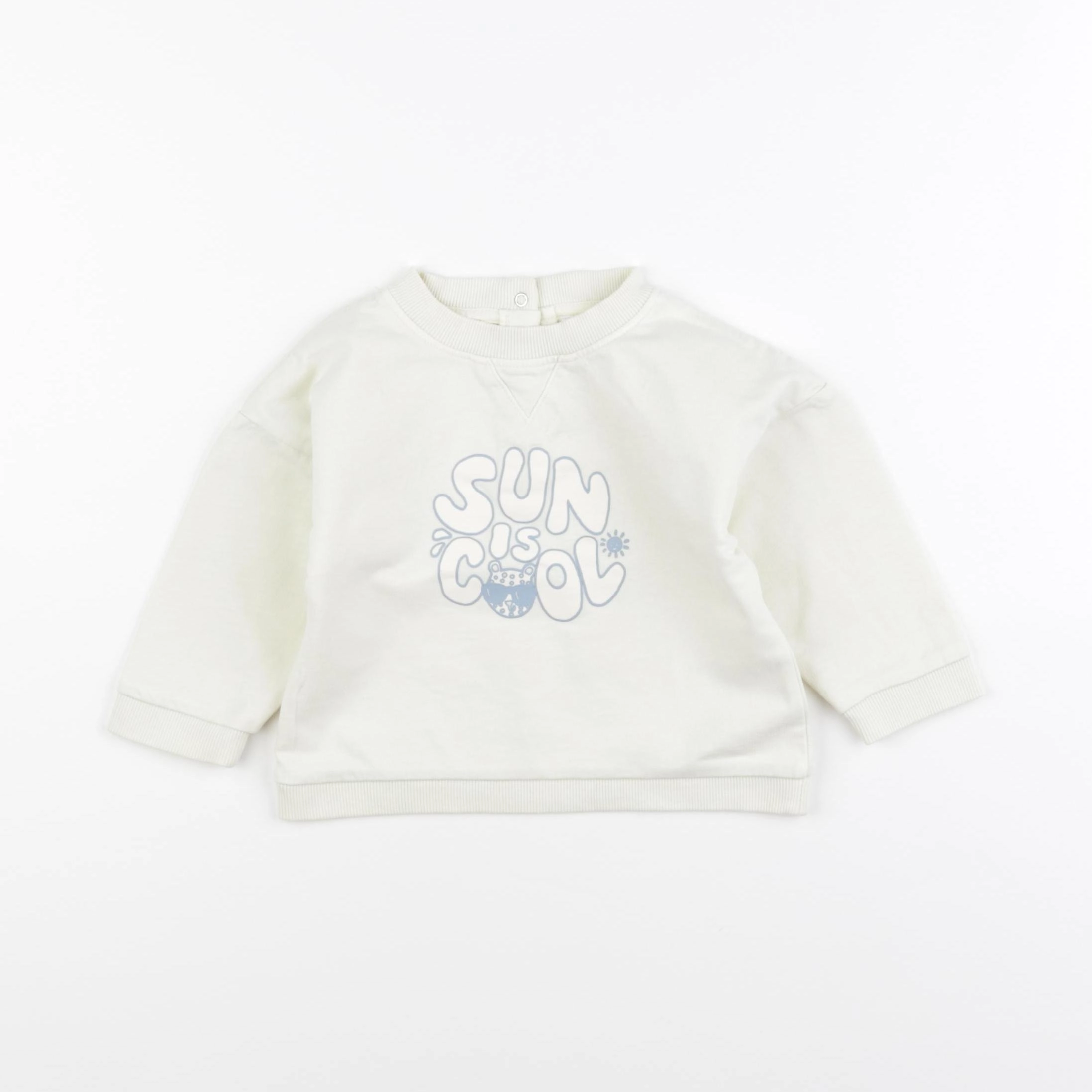 Vertbaudet - sweat jaune - 12 mois