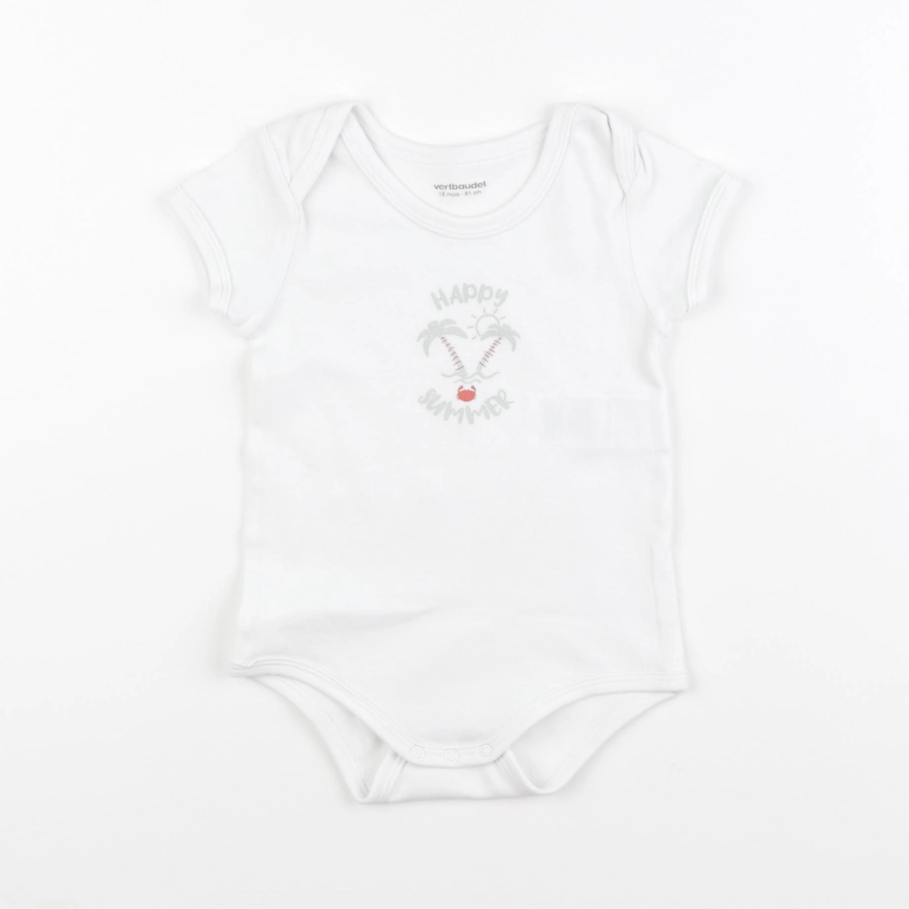 Vertbaudet - body blanc - 18 mois