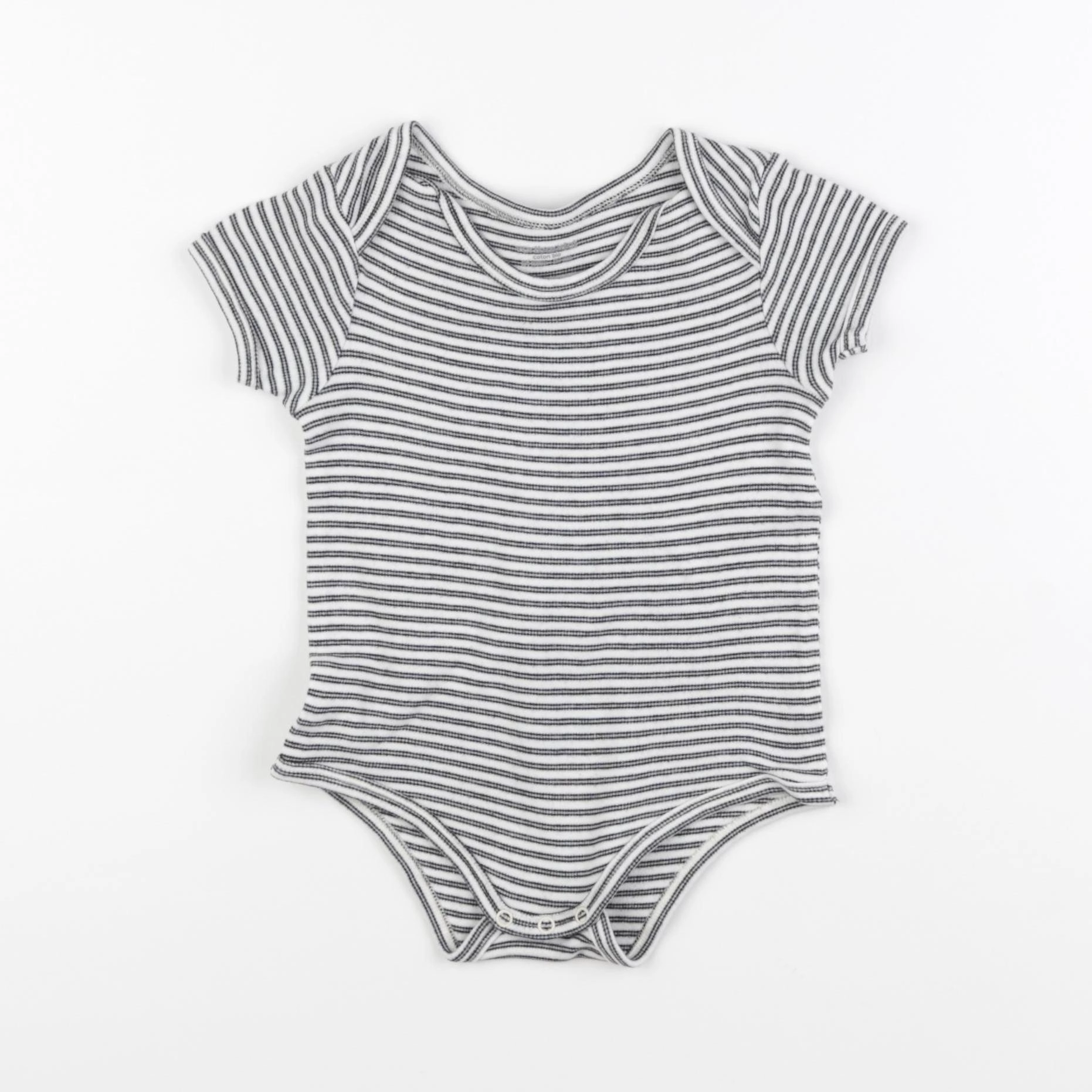 Vertbaudet - body blanc, noir - 24 mois