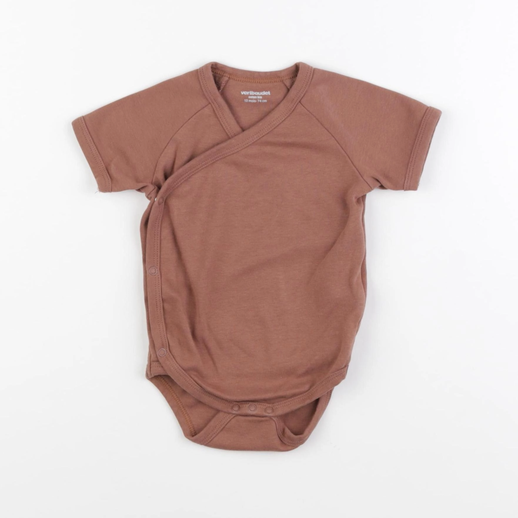 Vertbaudet - body marron - 12 mois