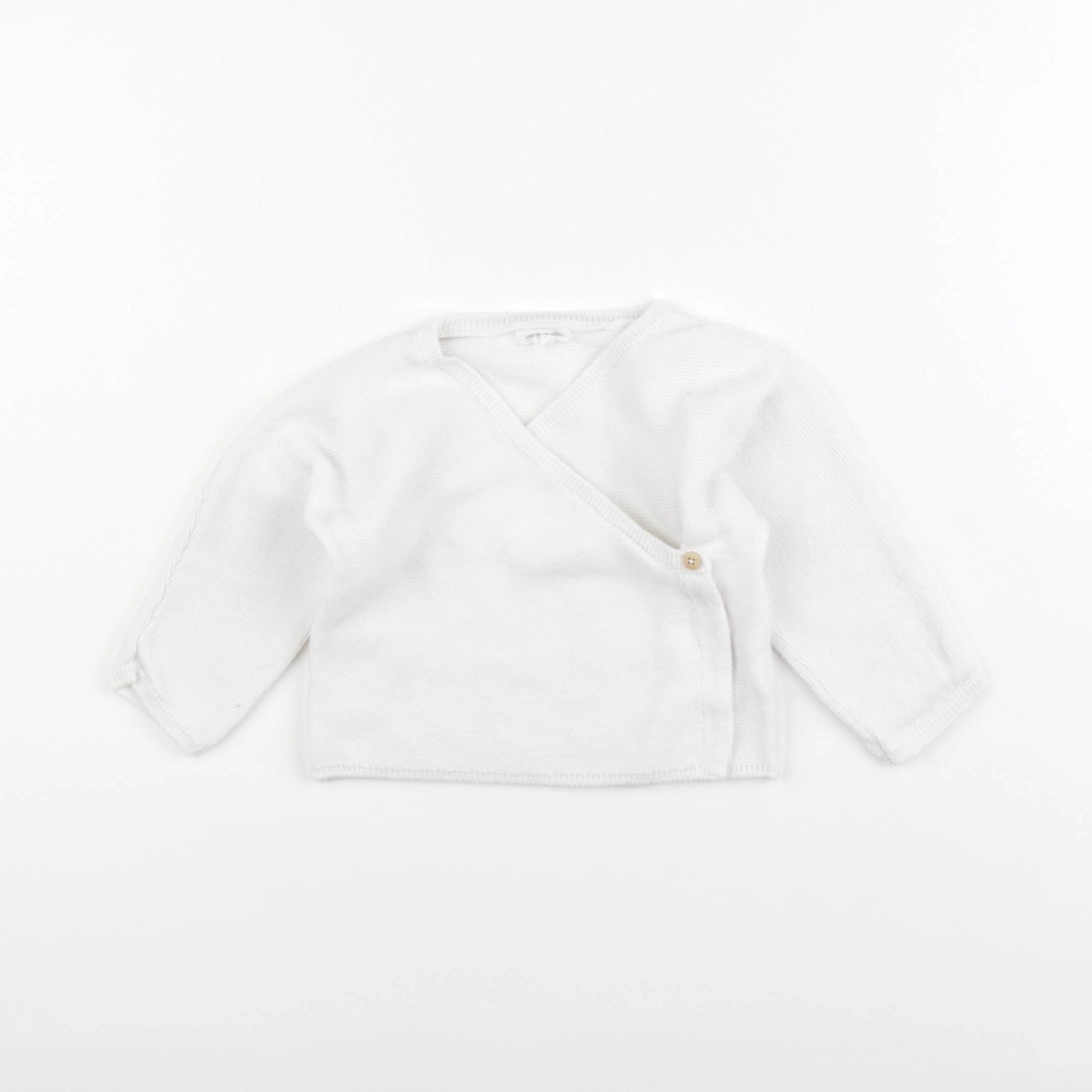 Vertbaudet - gilet blanc - 9 mois