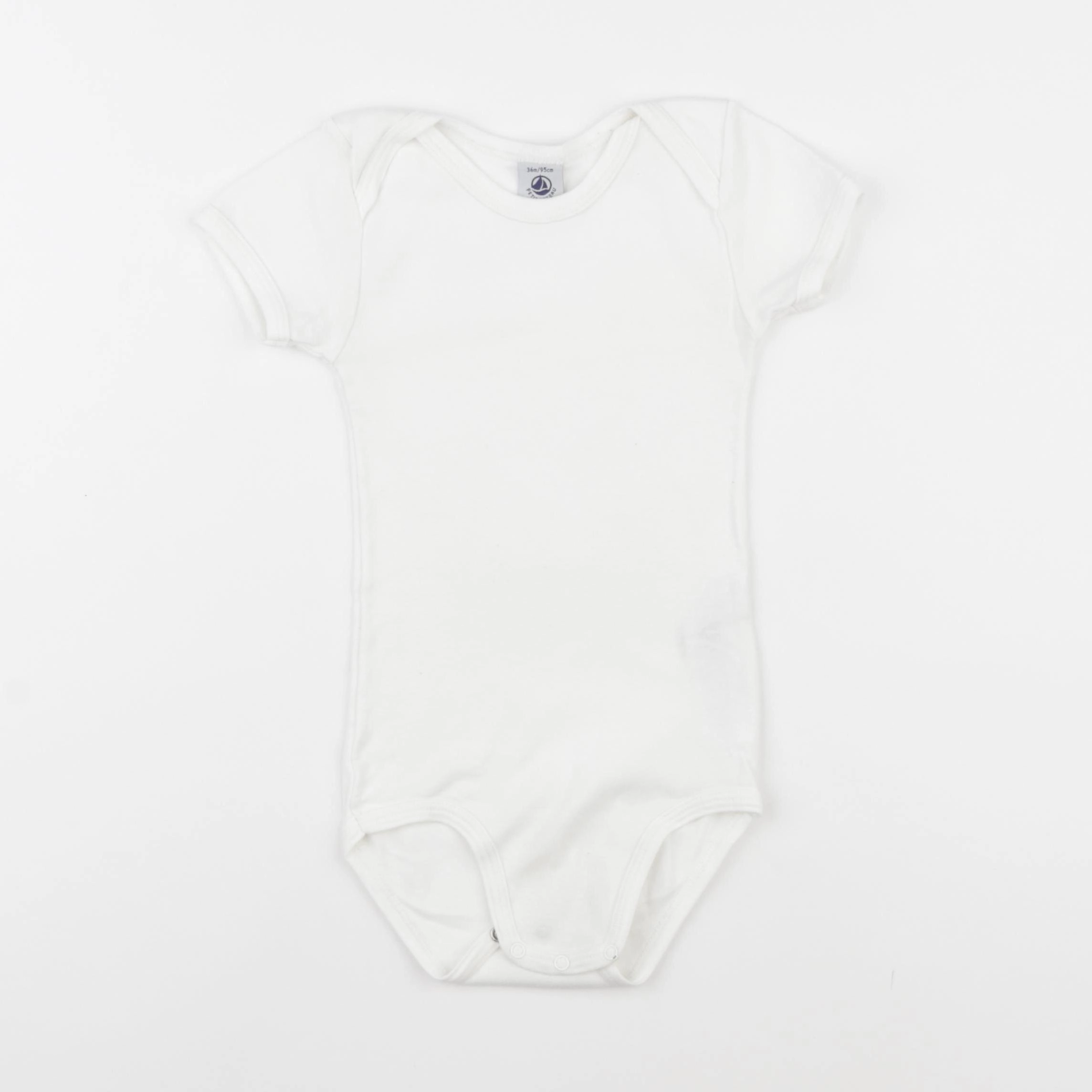 Petit Bateau - body blanc - 36 mois