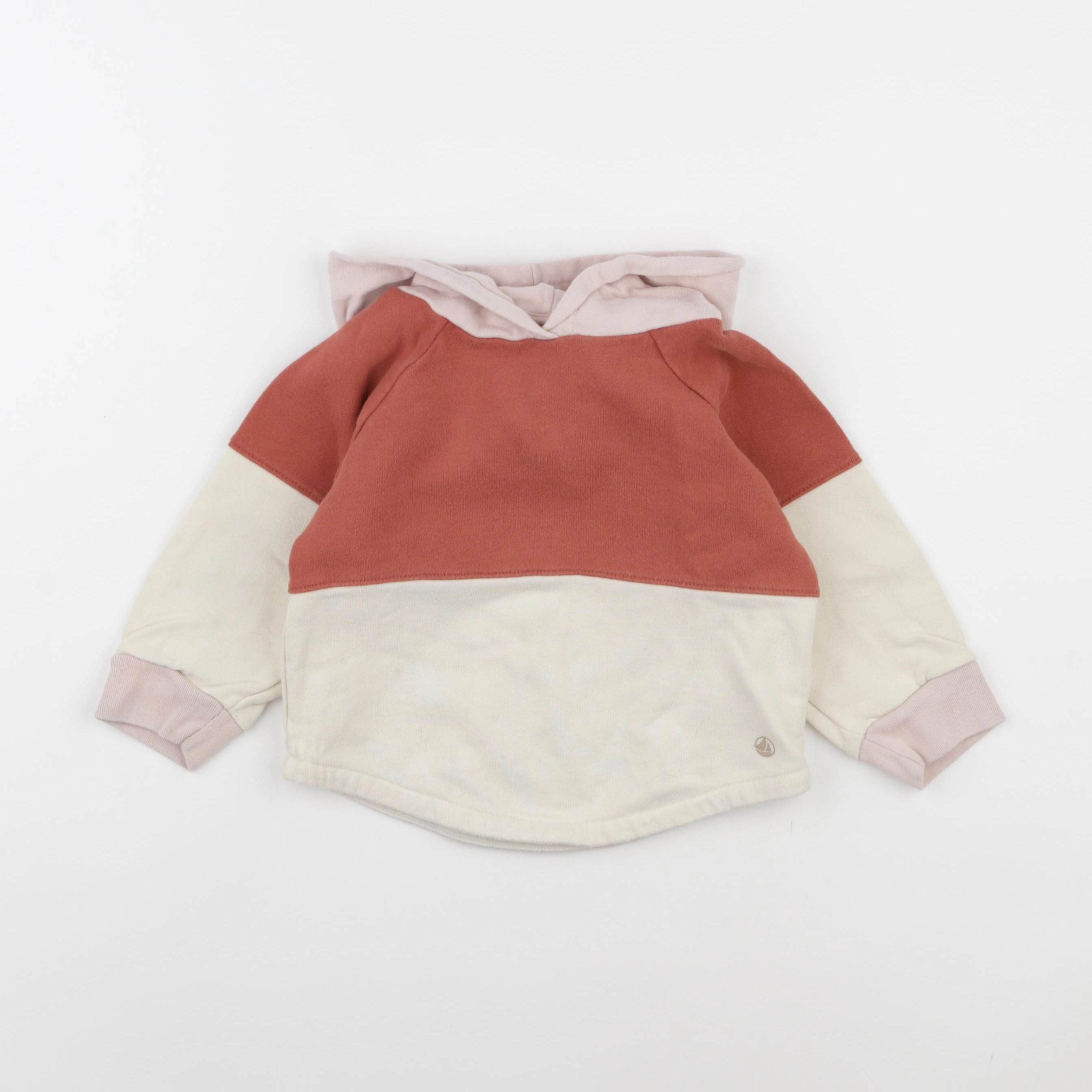 Petit Bateau - sweat rouge, rose - 3 ans
