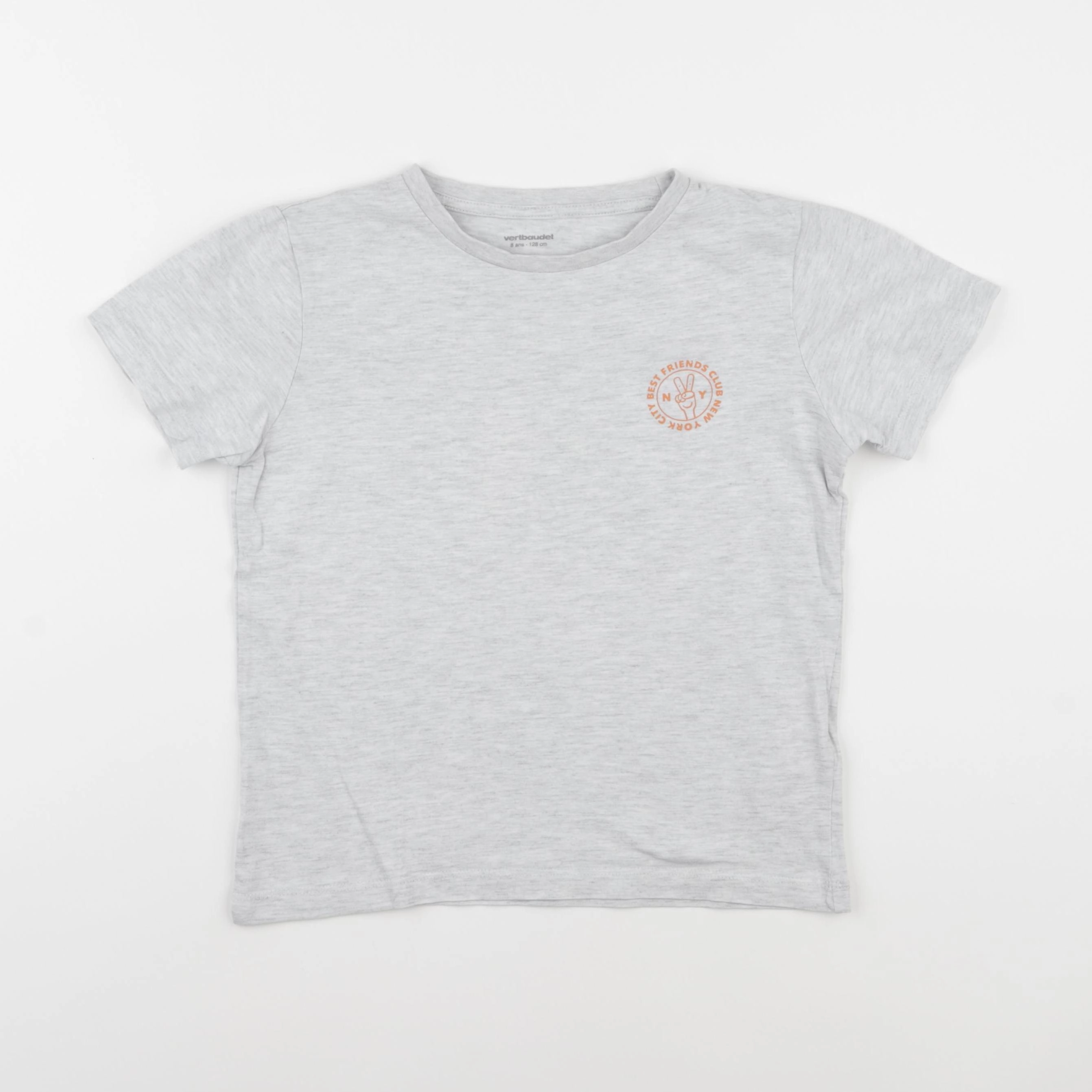 Vertbaudet - tee-shirt gris - 8 ans