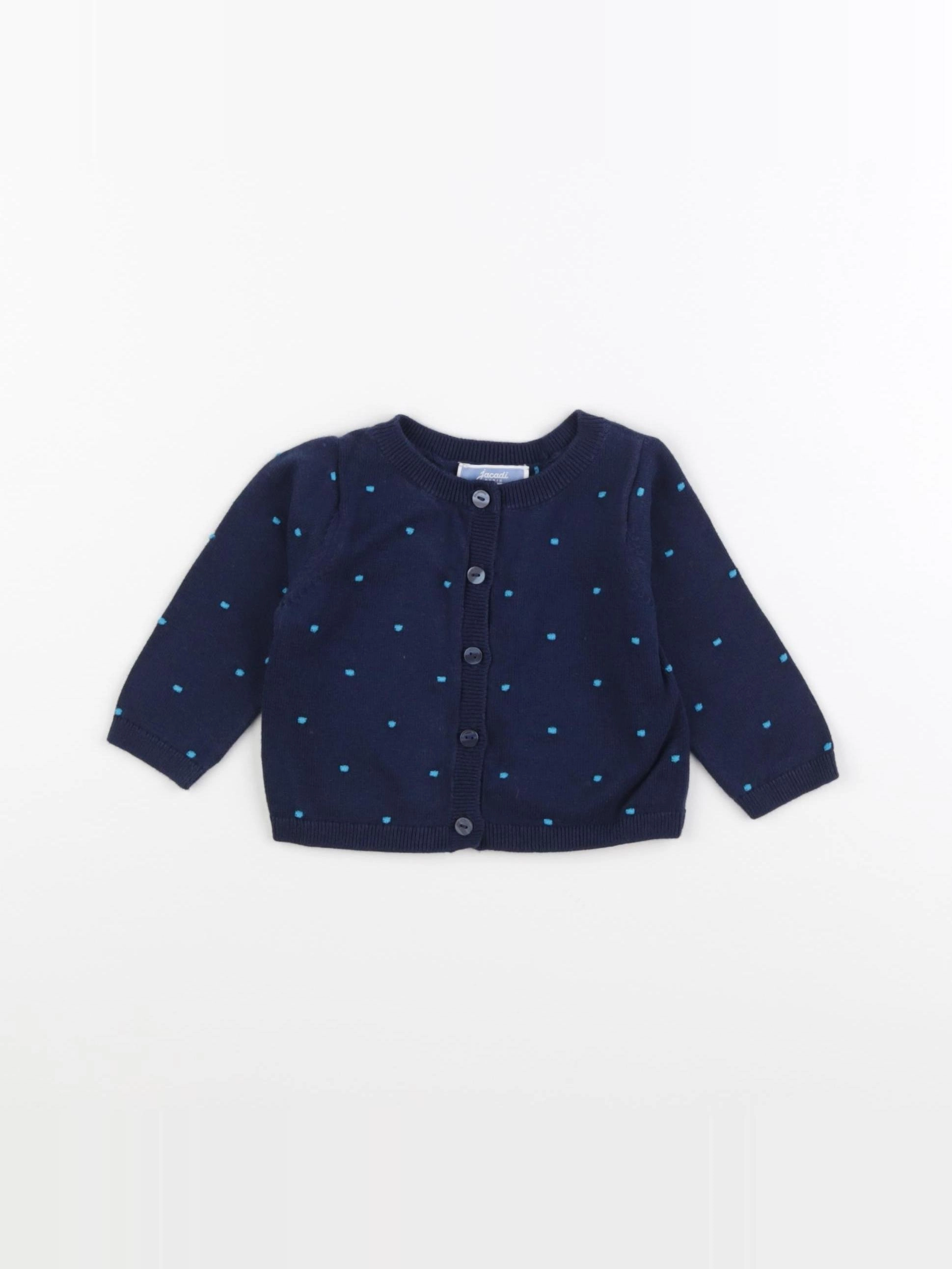 Jacadi - gilet bleu - 6 mois