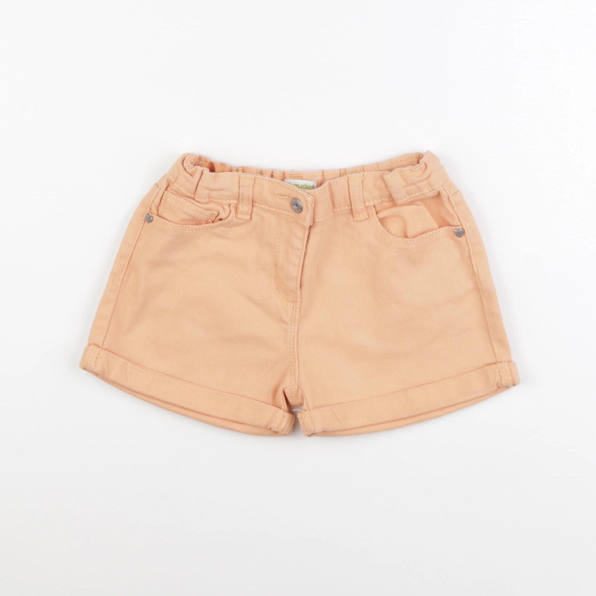 Vertbaudet - short orange - 7 ans