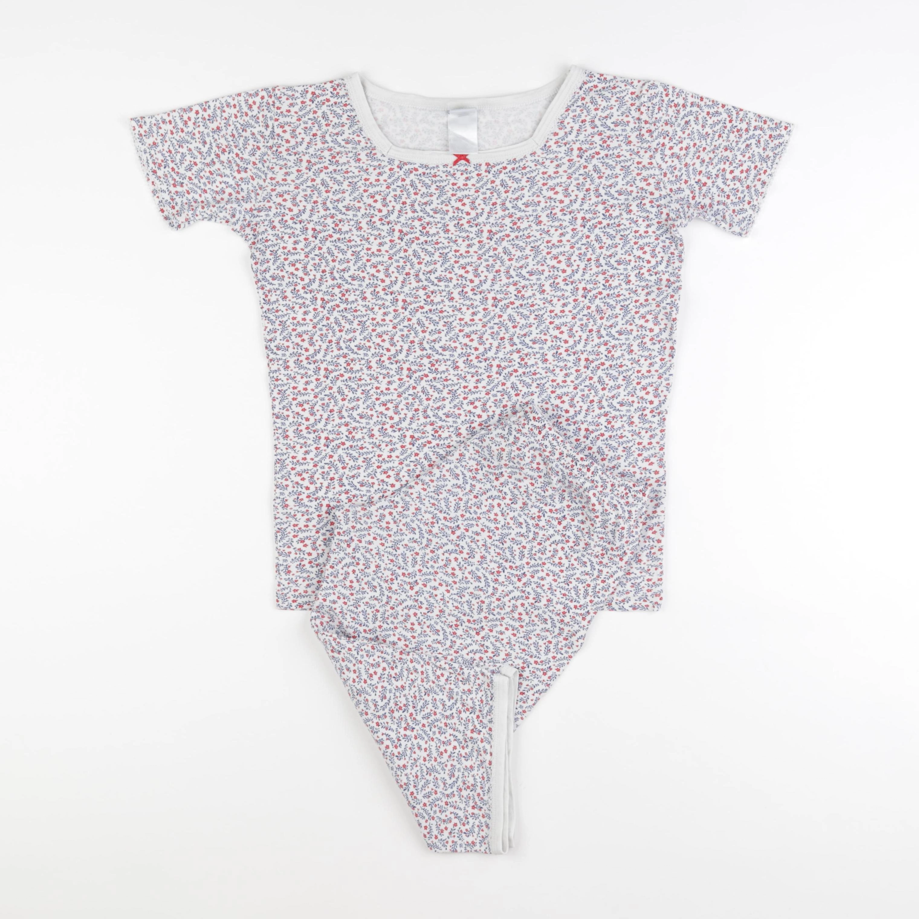 Petit Bateau - pyjama coton blanc, bleu - 12 ans