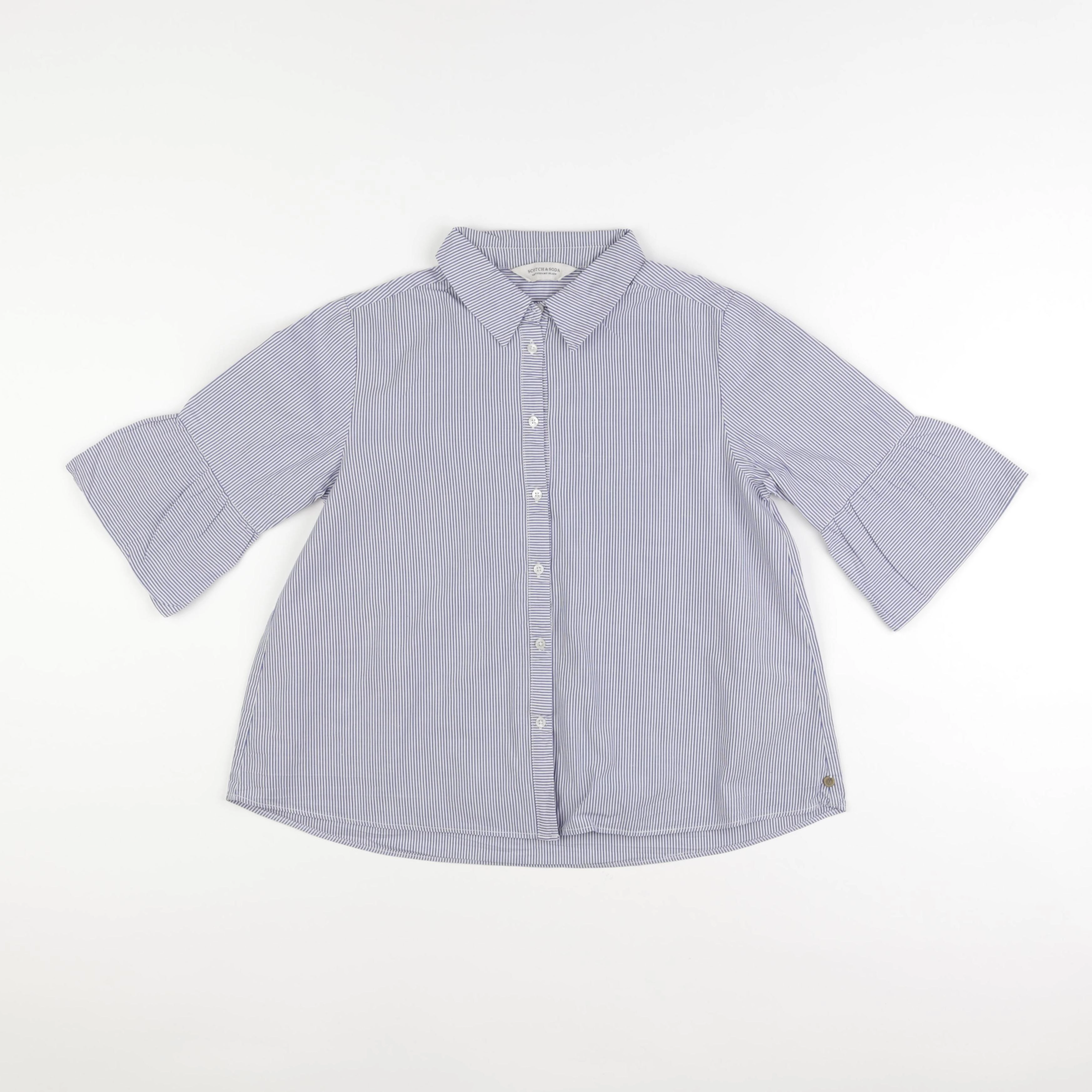 Scotch & Soda - blouse bleu, blanc - 10 ans