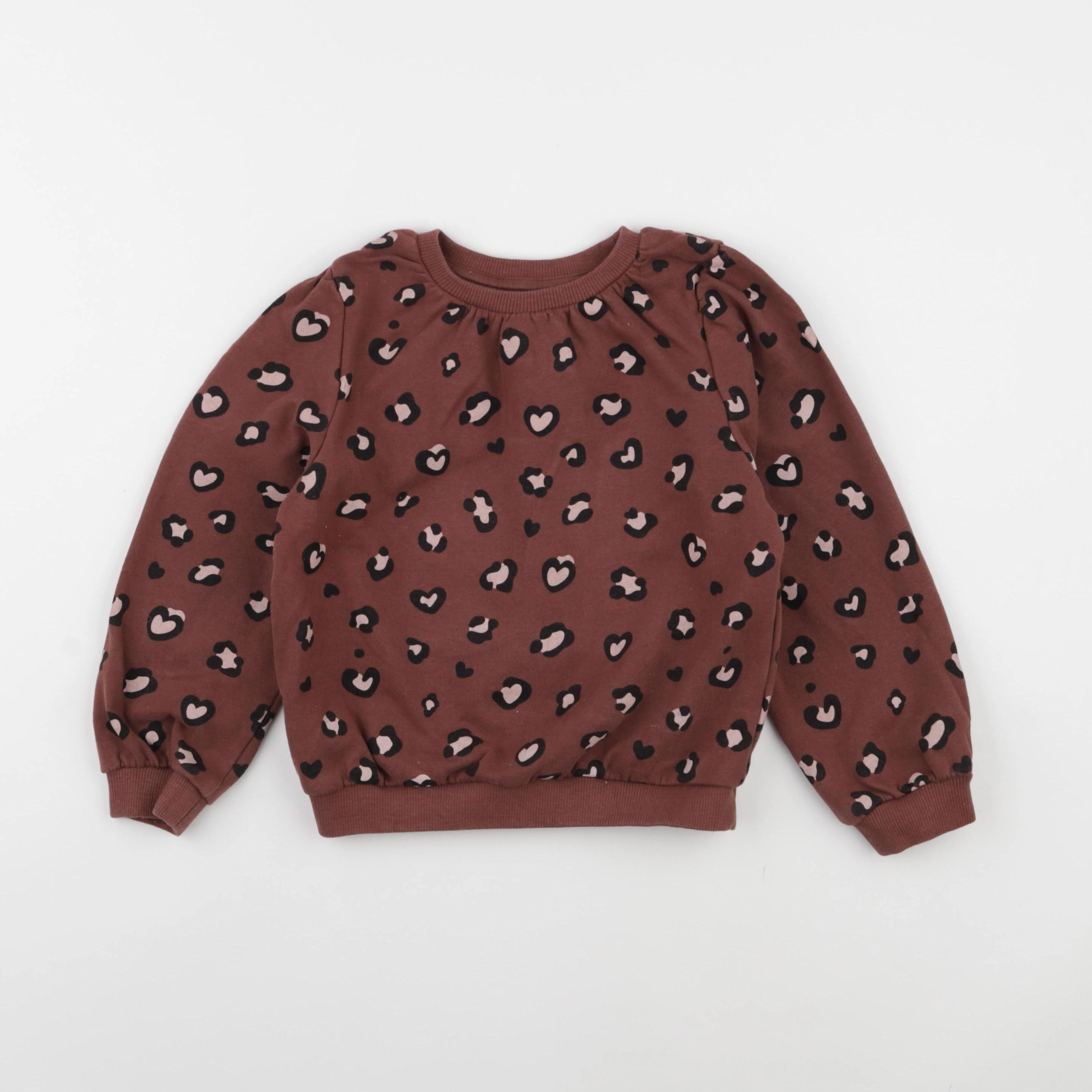 Vertbaudet - sweat marron - 6 ans
