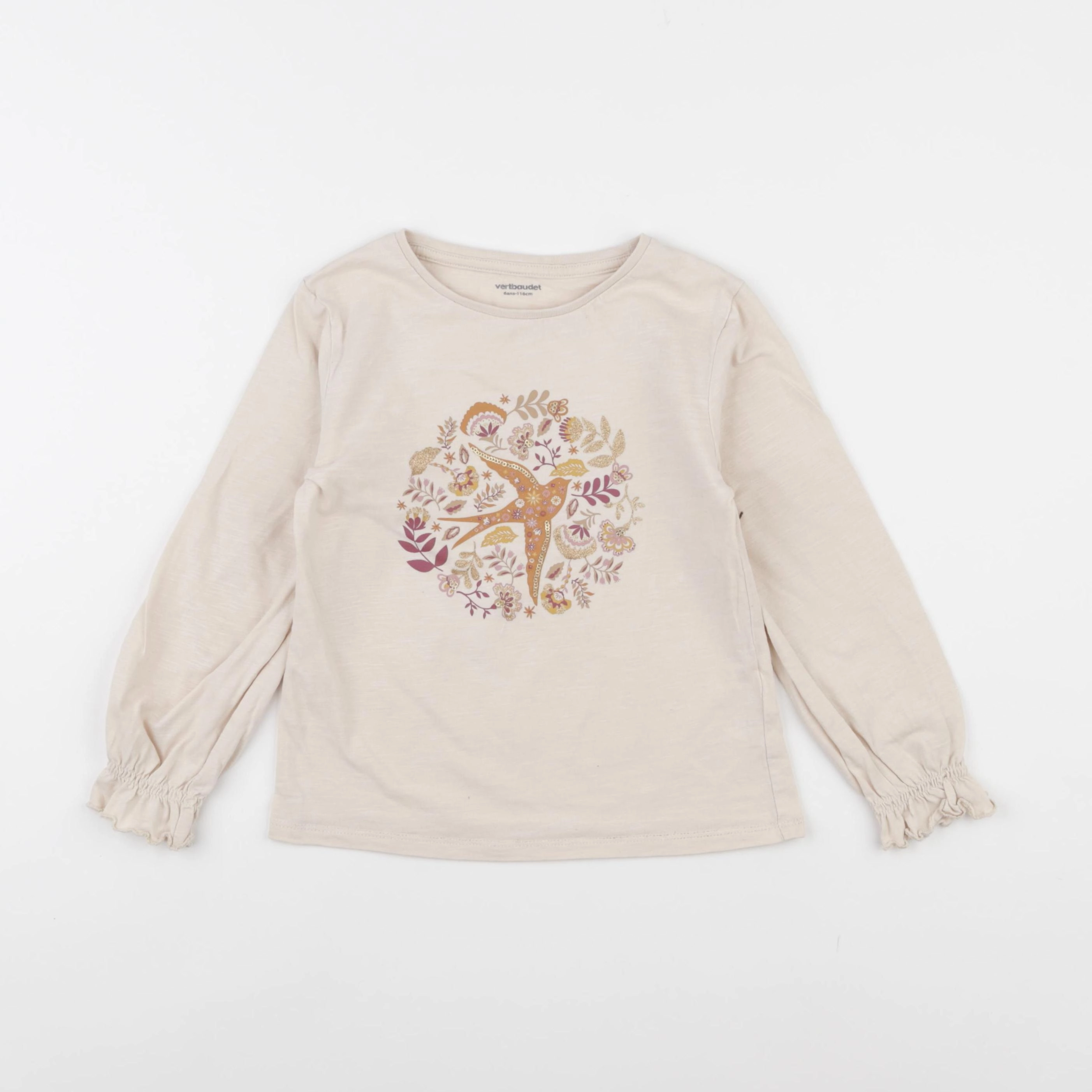 Vertbaudet - tee-shirt rose - 6 ans