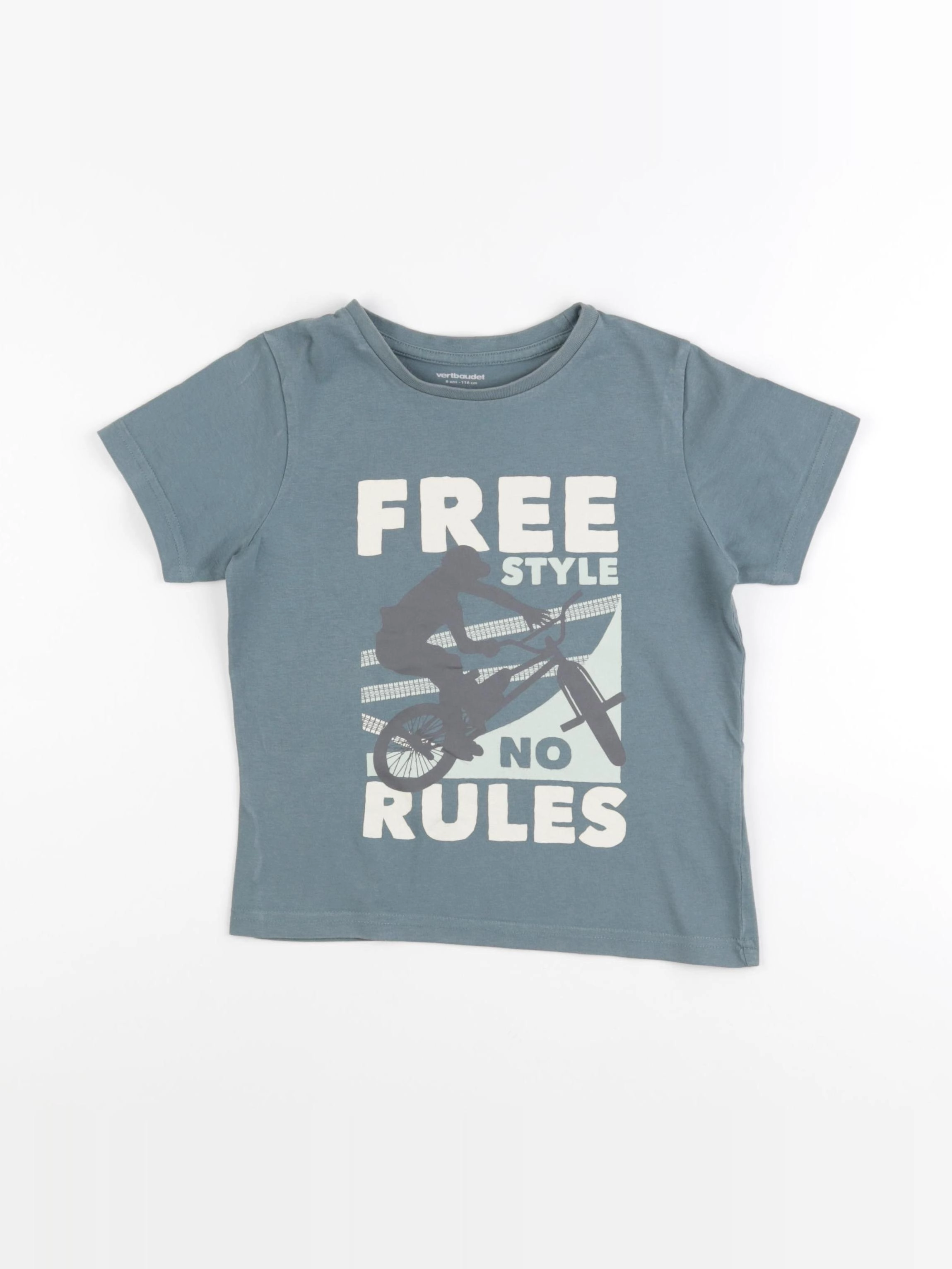 Vertbaudet - tee-shirt vert - 6 ans