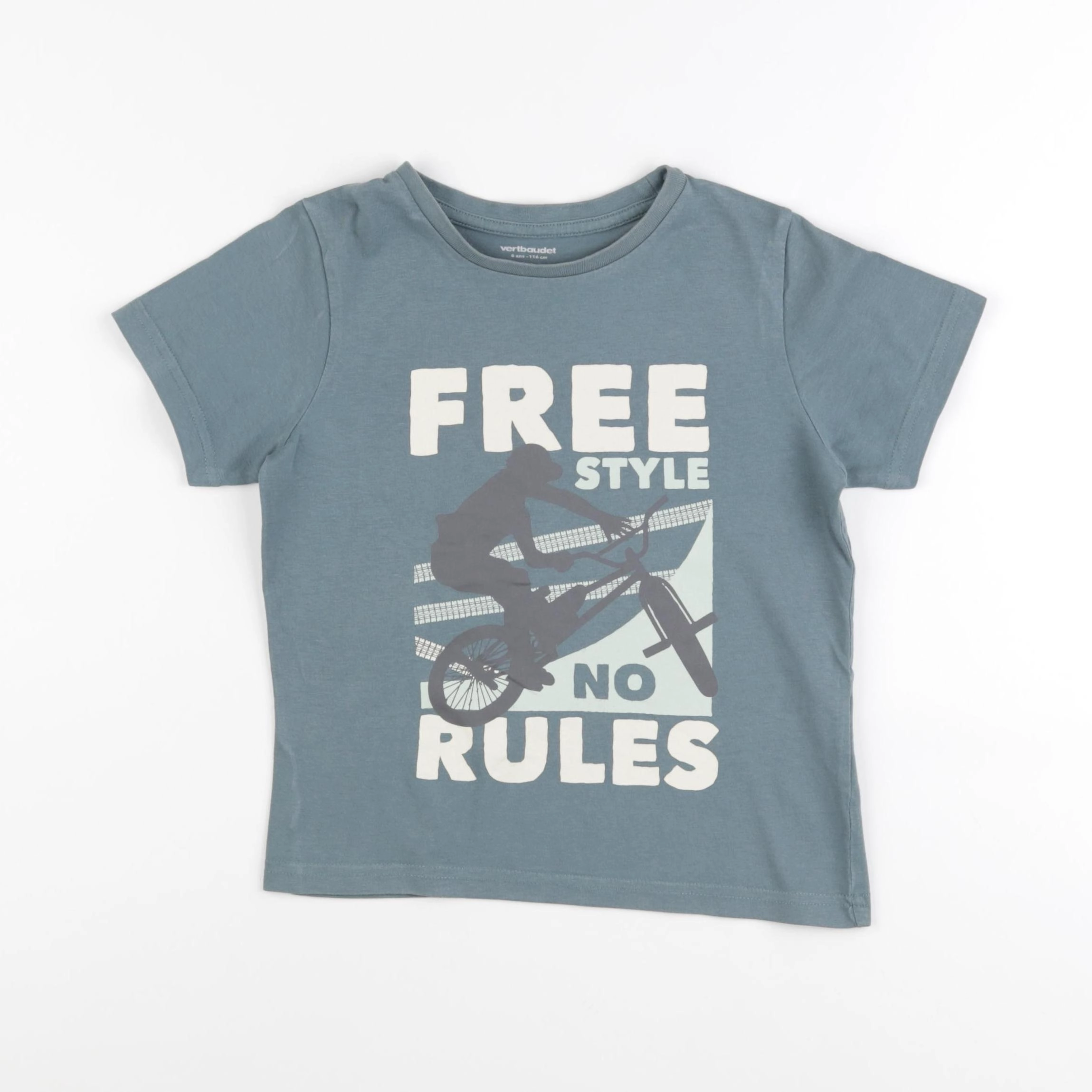 Vertbaudet - tee-shirt vert - 6 ans