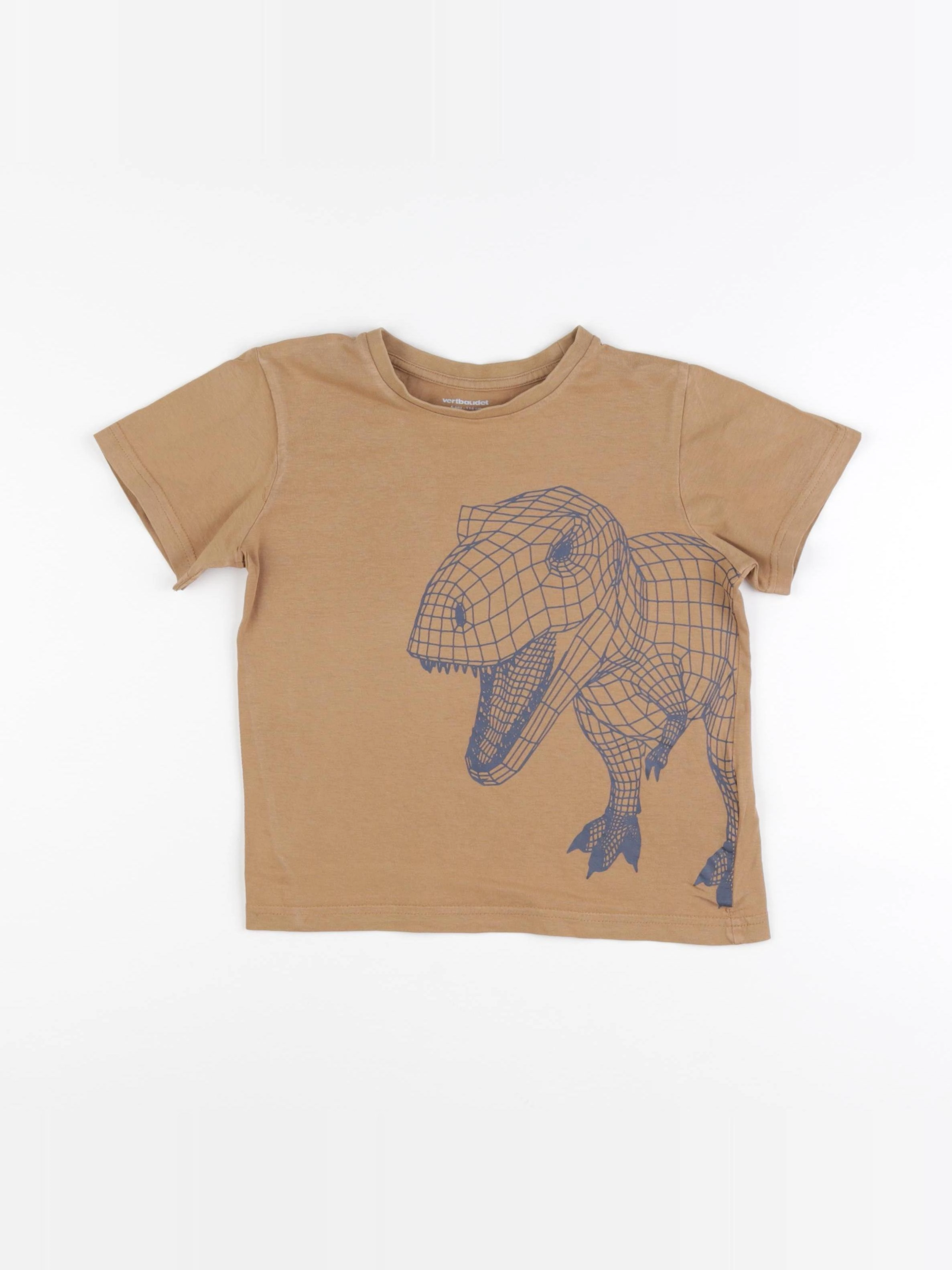Vertbaudet - tee-shirt marron - 6 ans