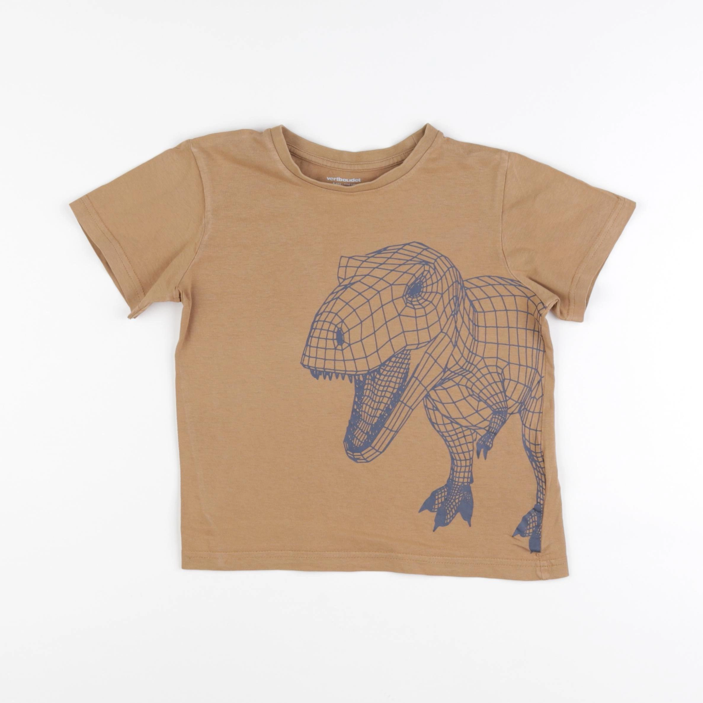 Vertbaudet - tee-shirt marron - 6 ans