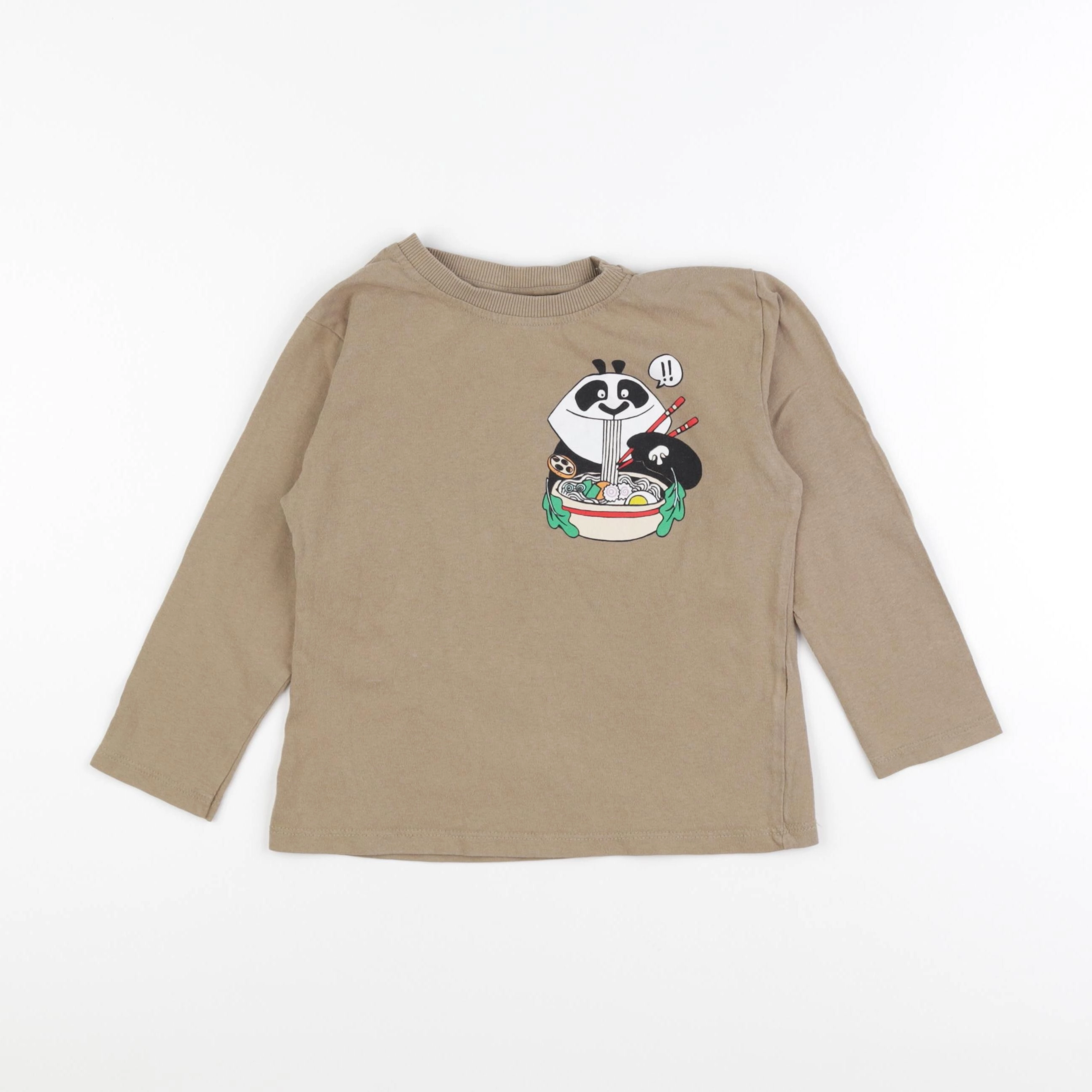 Zara - tee-shirt imprimé au dos marron - 3/4 ans