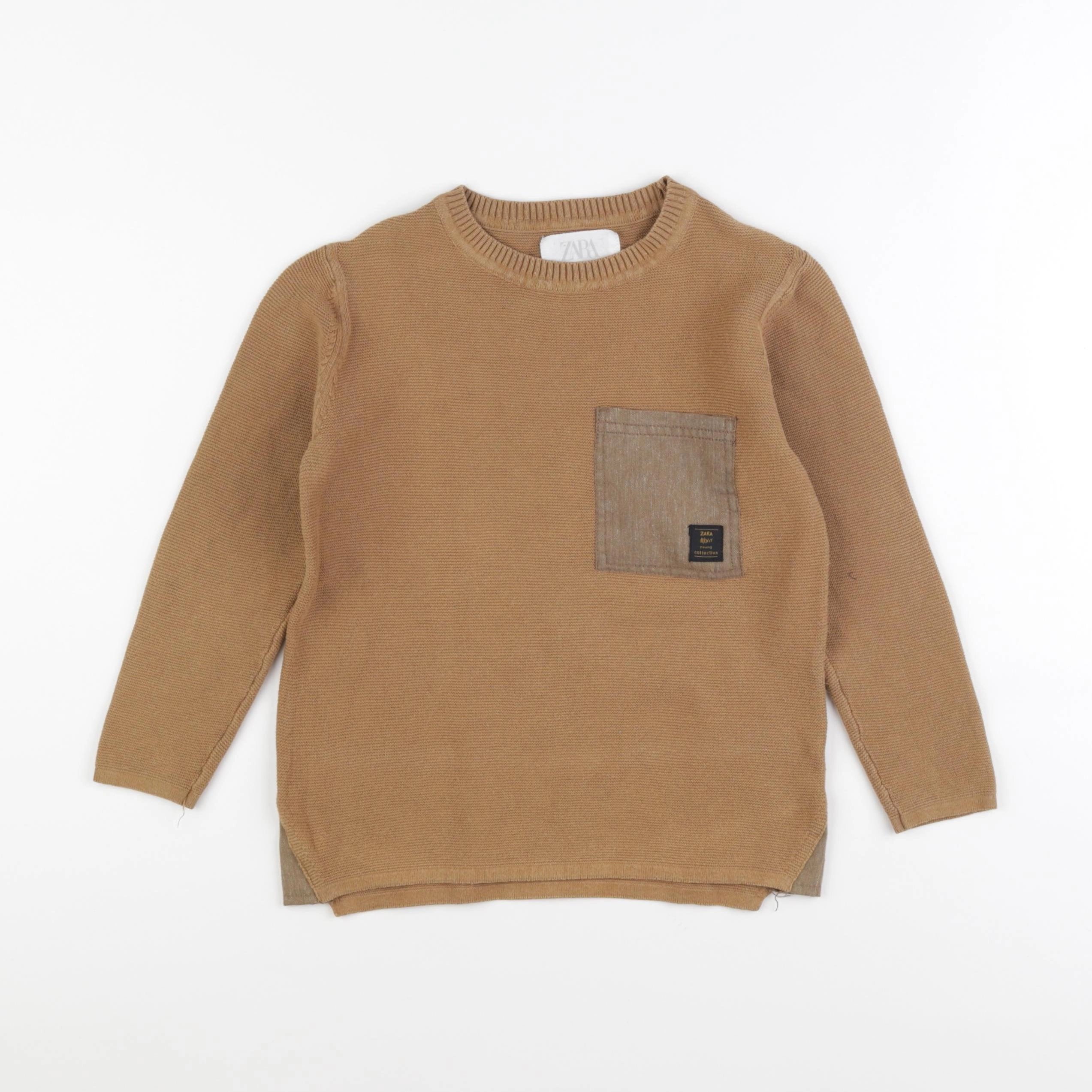 Zara - pull marron - 6 ans