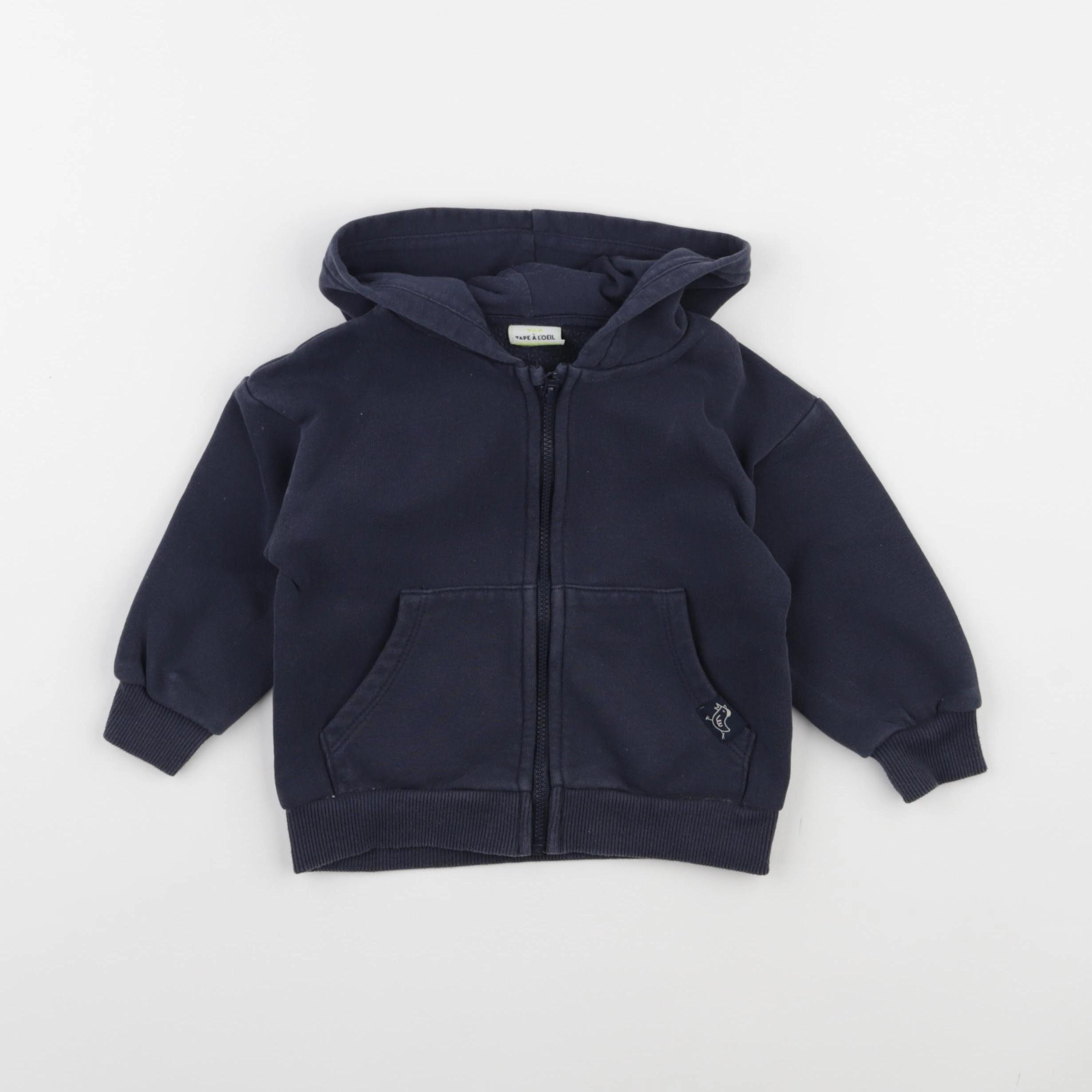 Tape à l'oeil - sweat bleu - 18 mois