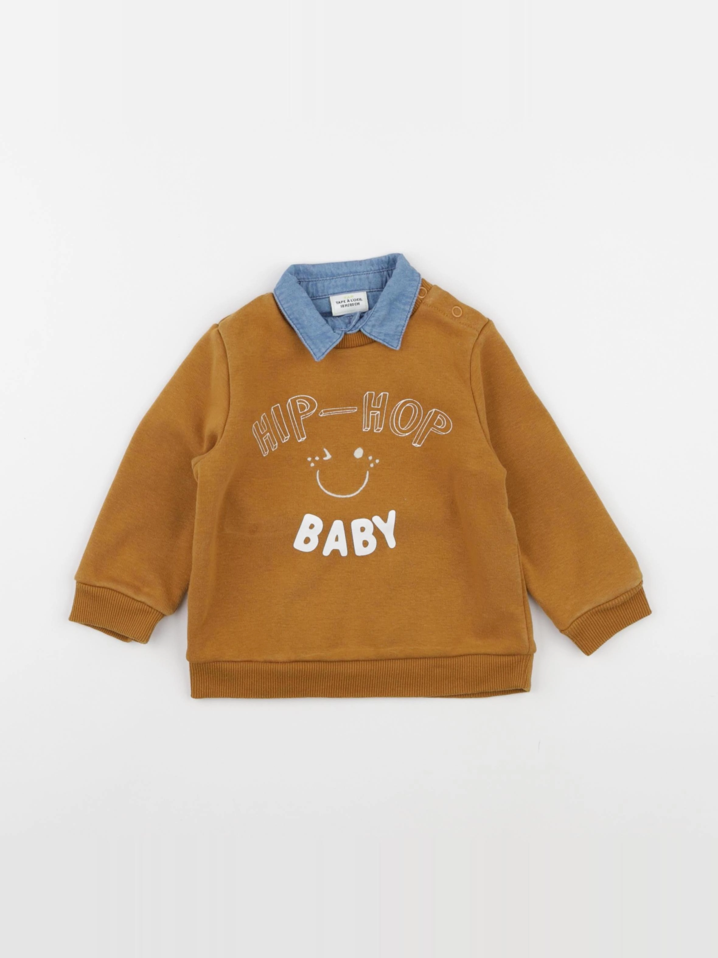 Tape à l'oeil - sweat marron - 18 mois