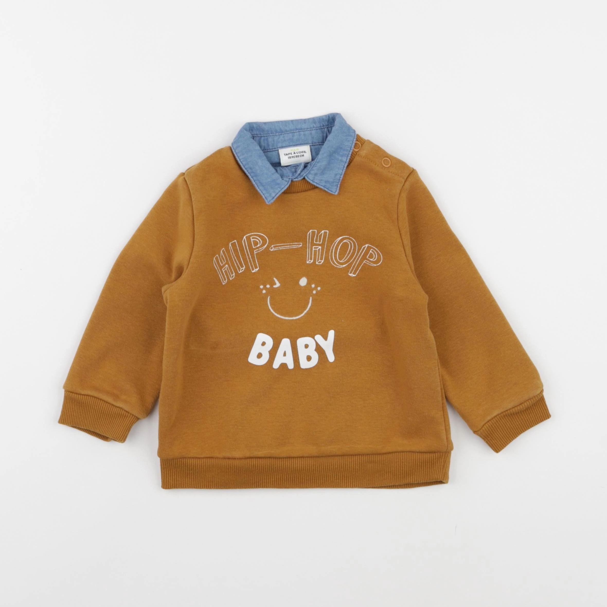 Tape à l'oeil - sweat marron - 18 mois