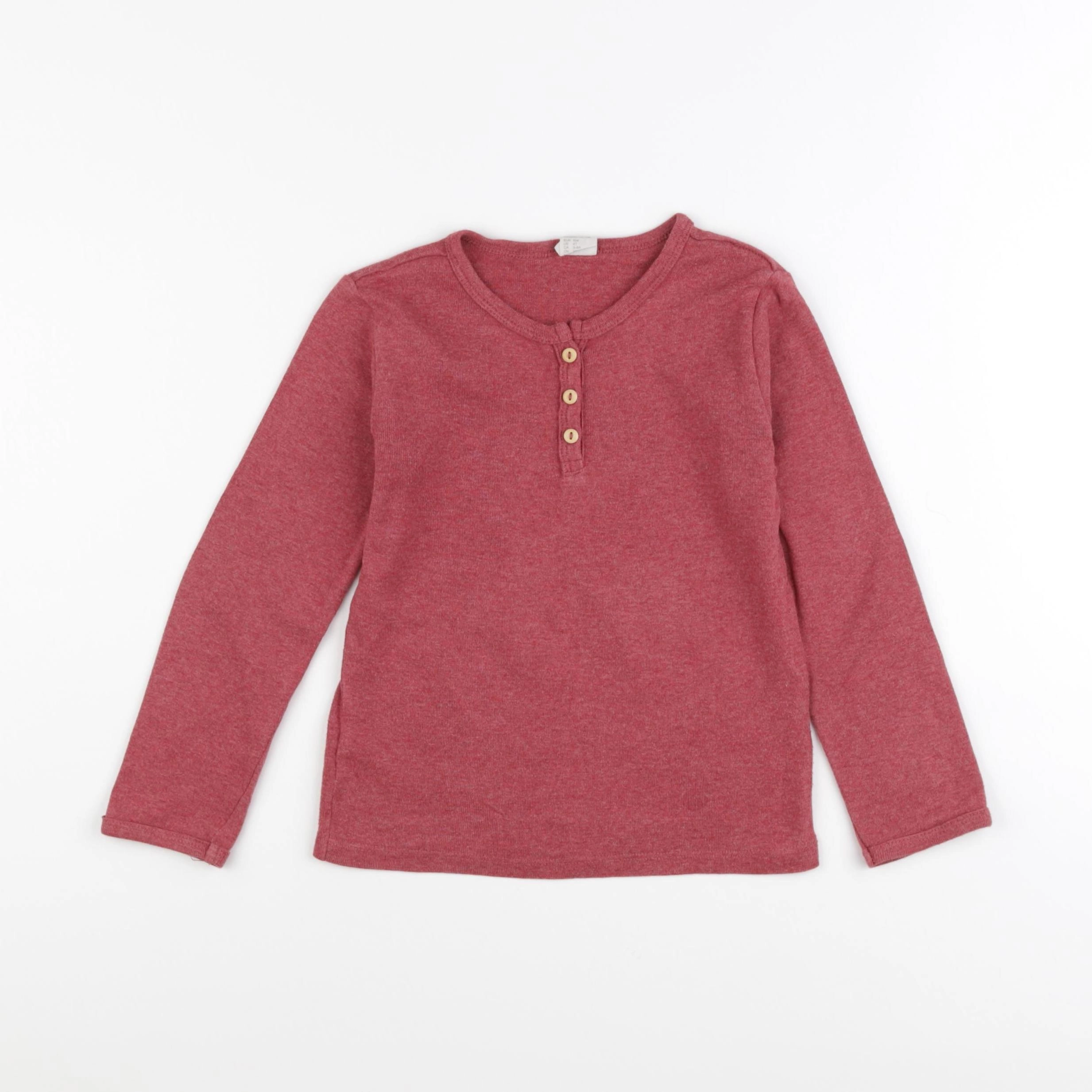 H&M - tee-shirt rouge - 3/4 ans