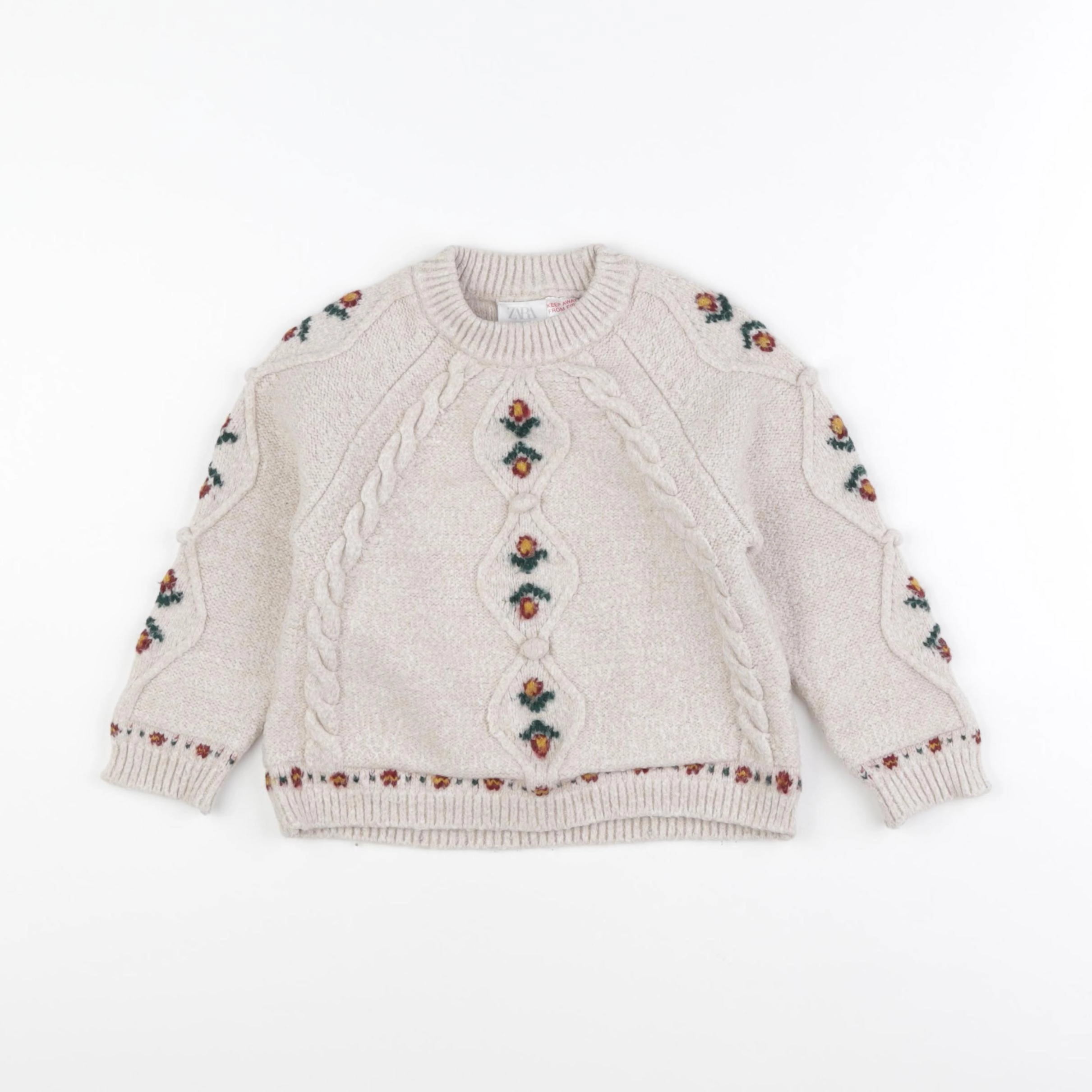 Zara - pull marron - 2/3 ans