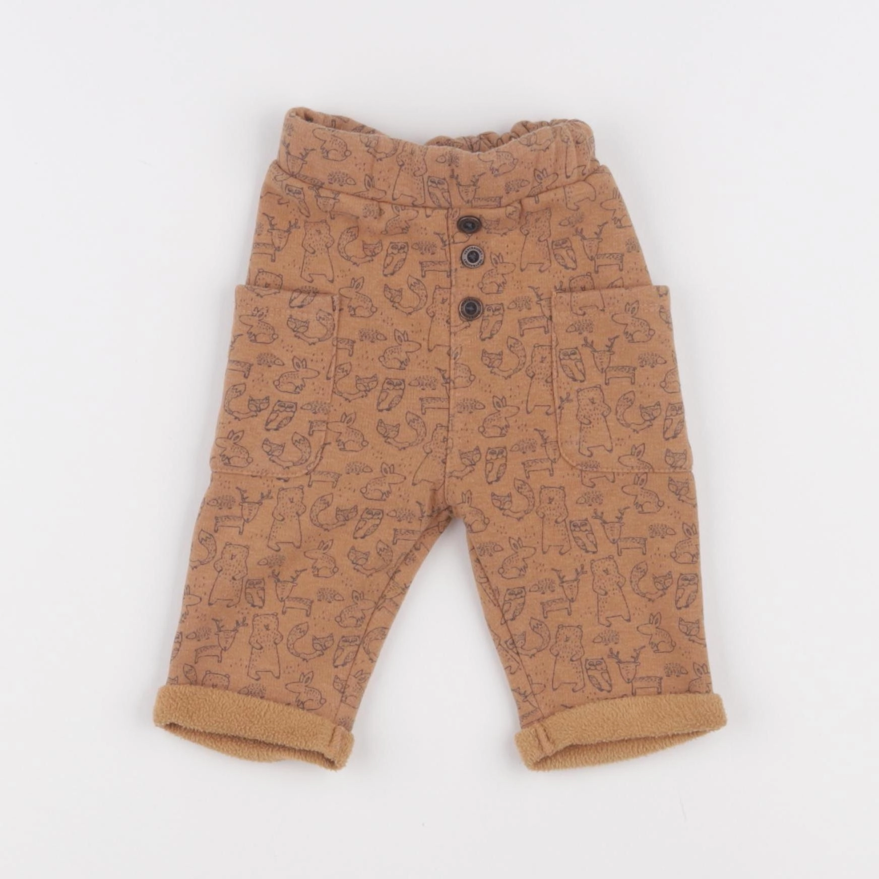 Vertbaudet - jogging doublé marron - 3 mois