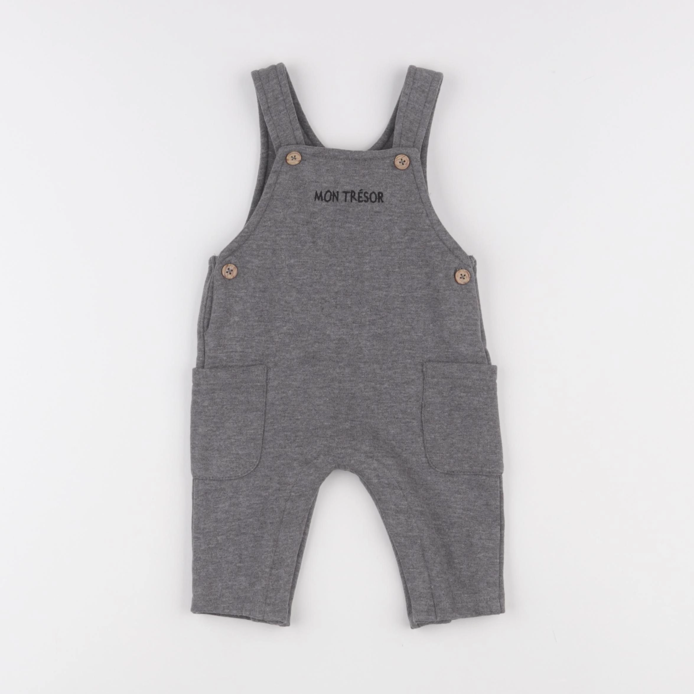 Vertbaudet - salopette gris - 3 mois
