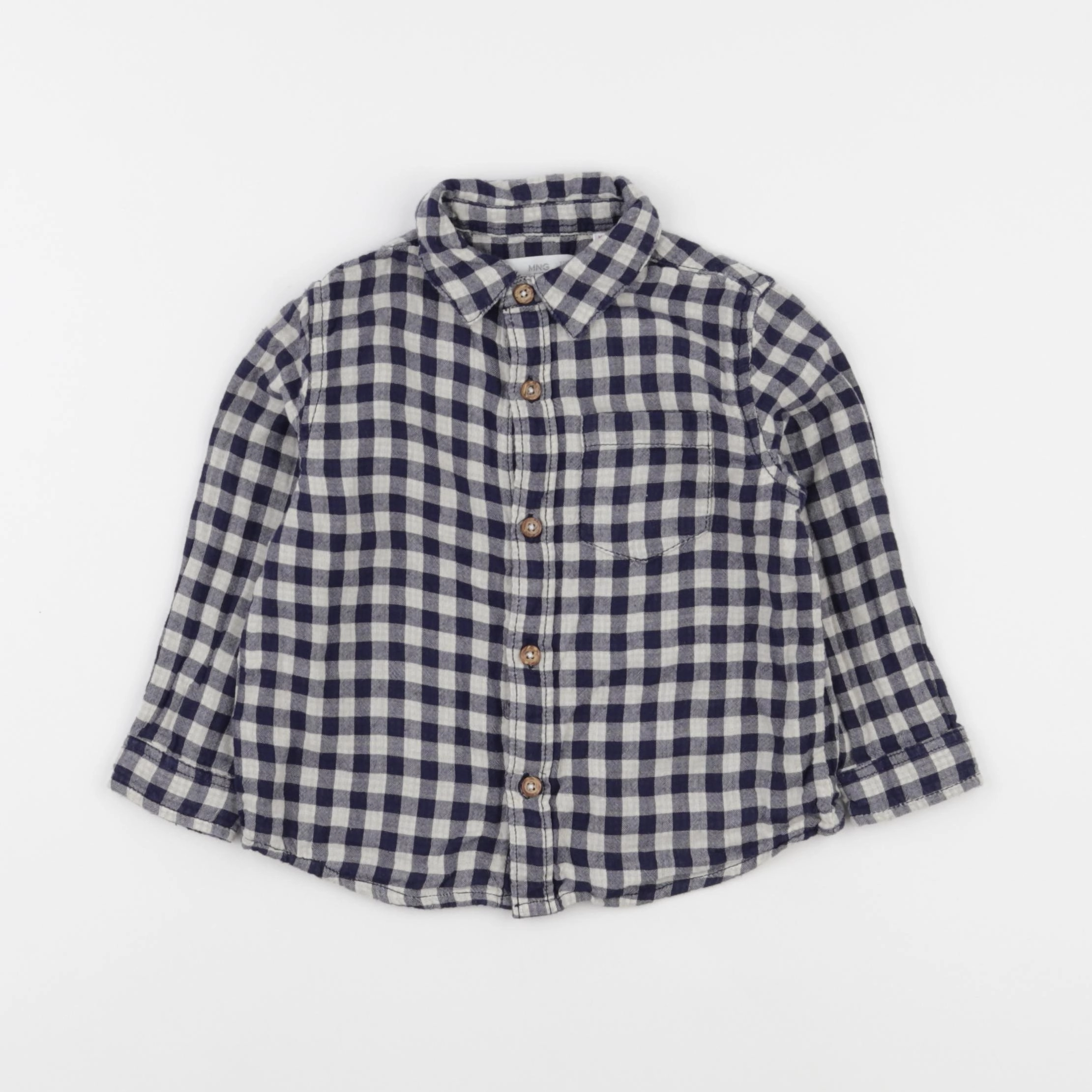Mango - chemise bleu - 12/18 mois