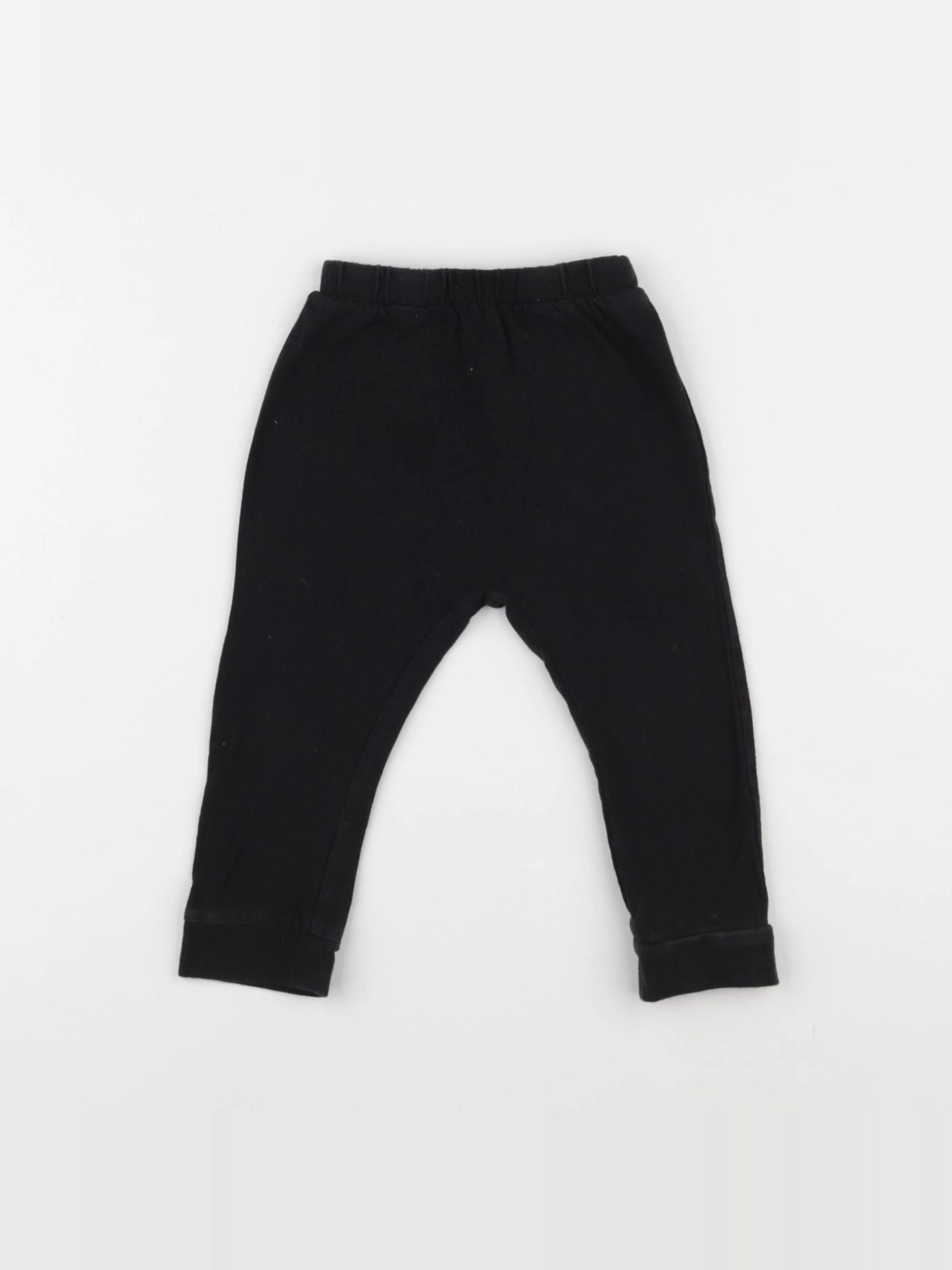 H&M - legging noir - 12/18 mois