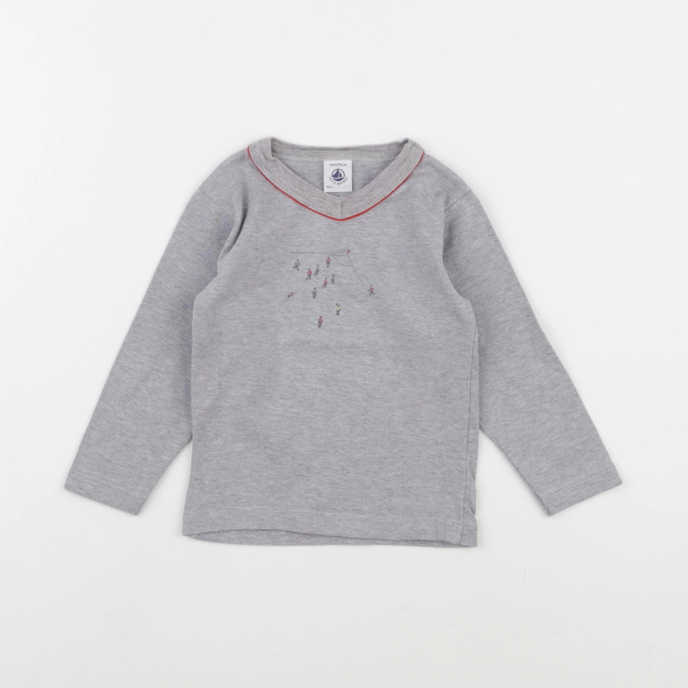 Petit Bateau - maillot de corps gris - 3 ans