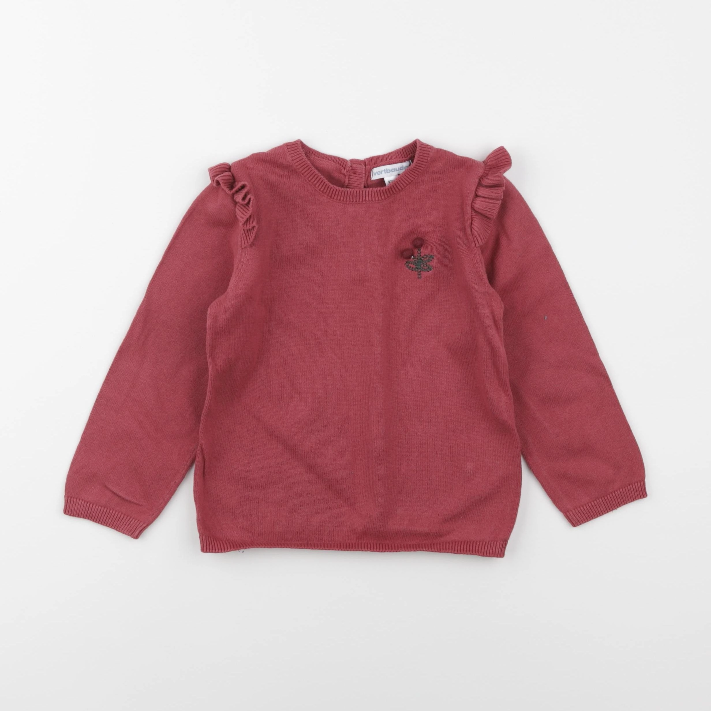 Vertbaudet - pull rouge - 3 ans
