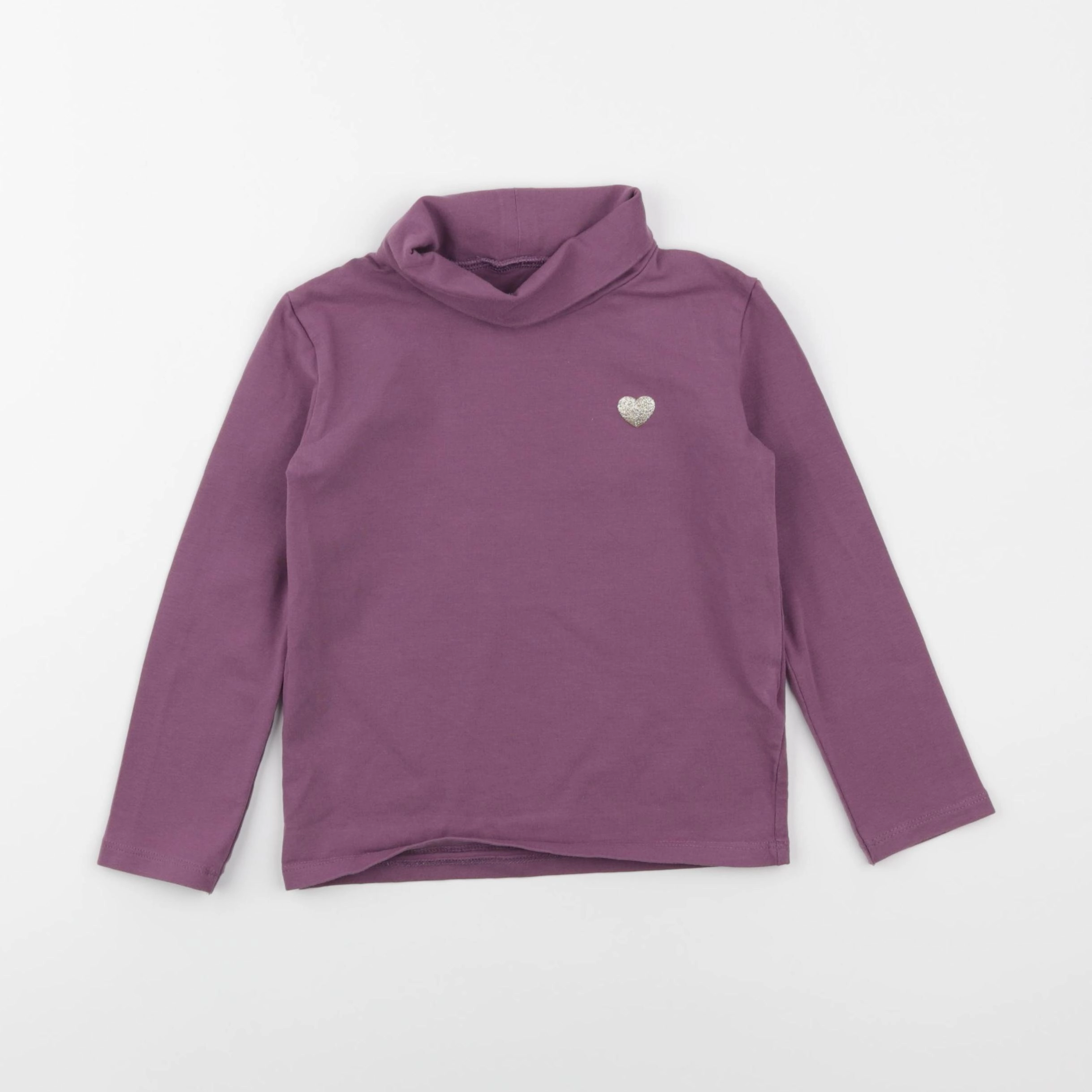 Vertbaudet - sous-pull violet, or - 4 ans