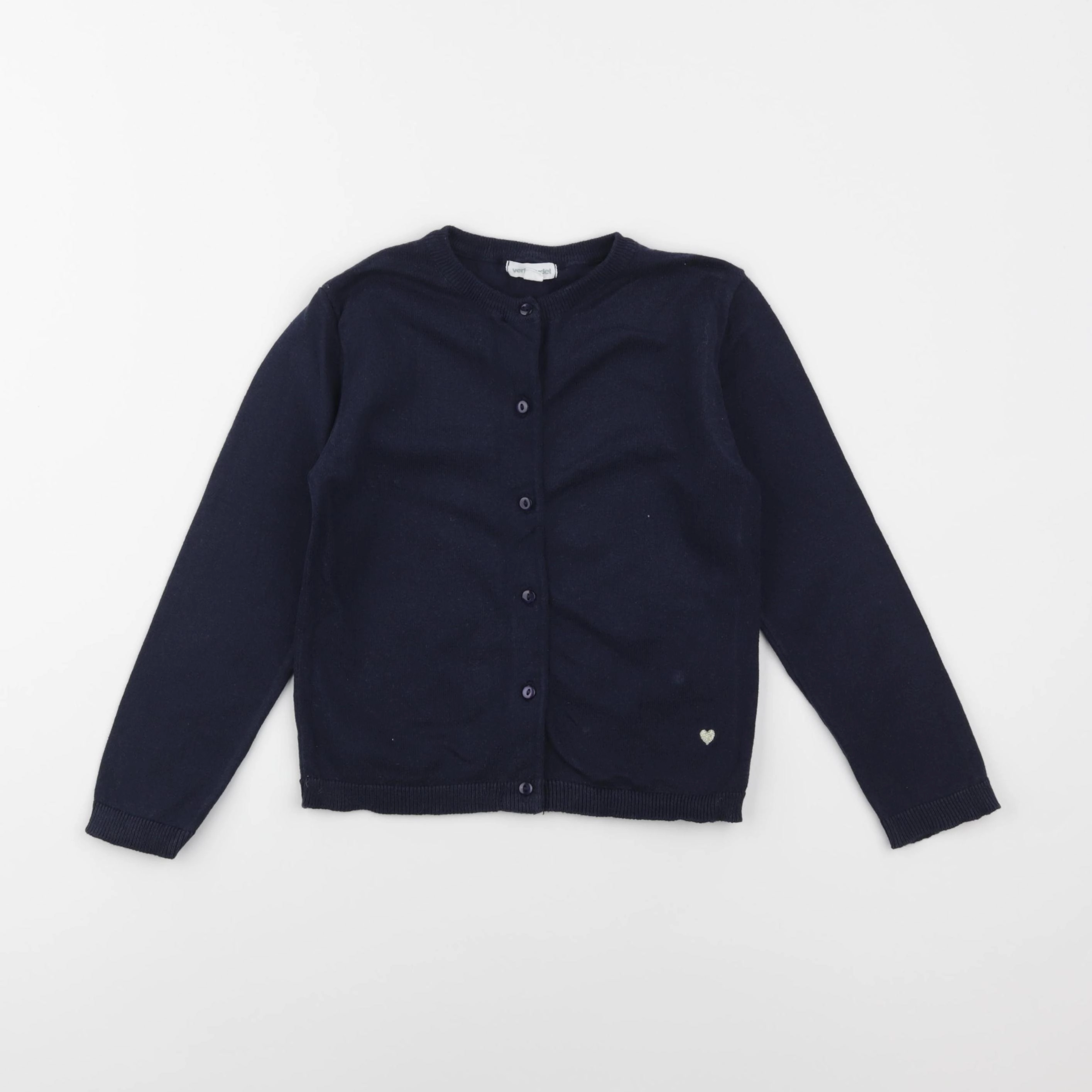 Vertbaudet - gilet bleu, or - 5 ans