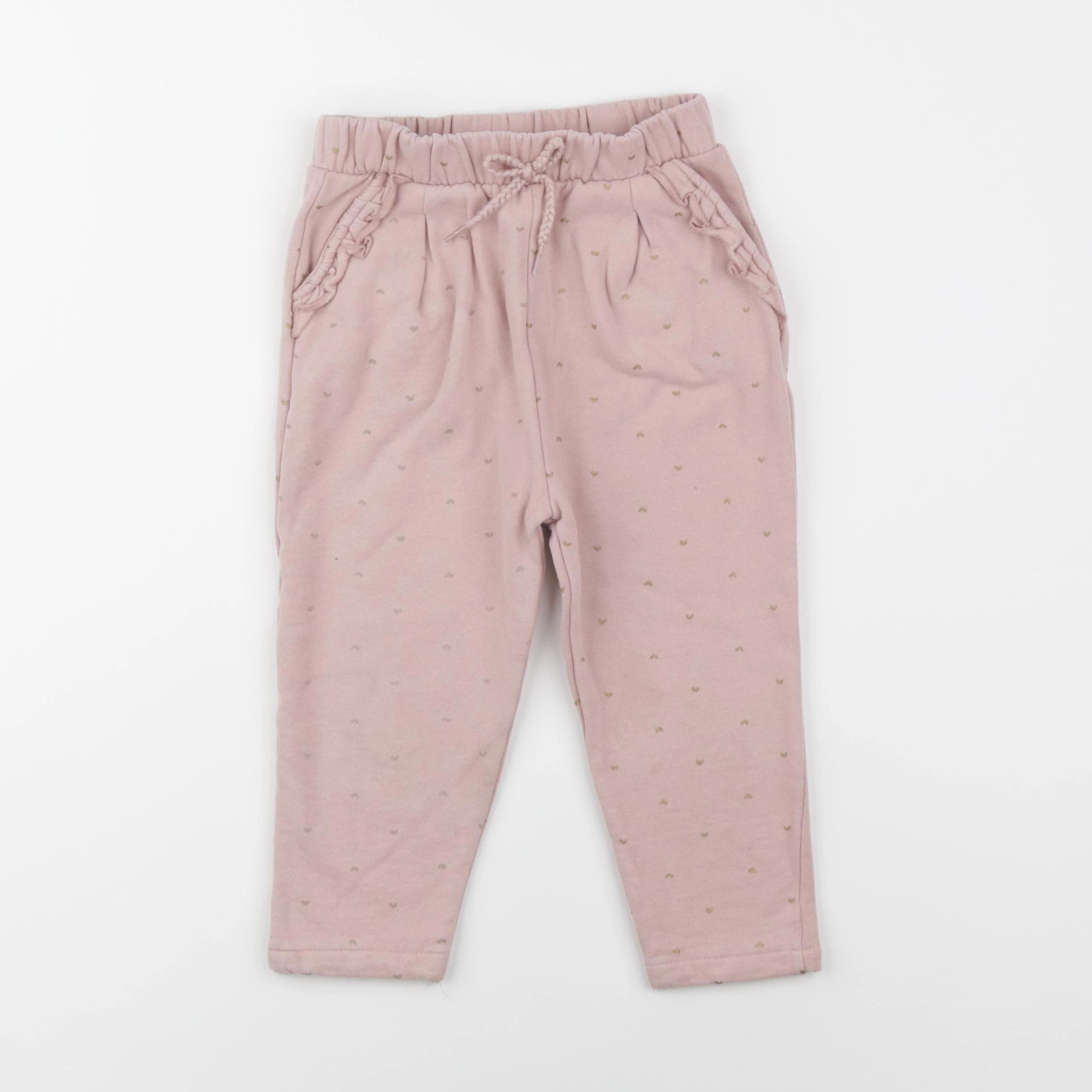Vertbaudet - jogging doublé rose - 36 mois