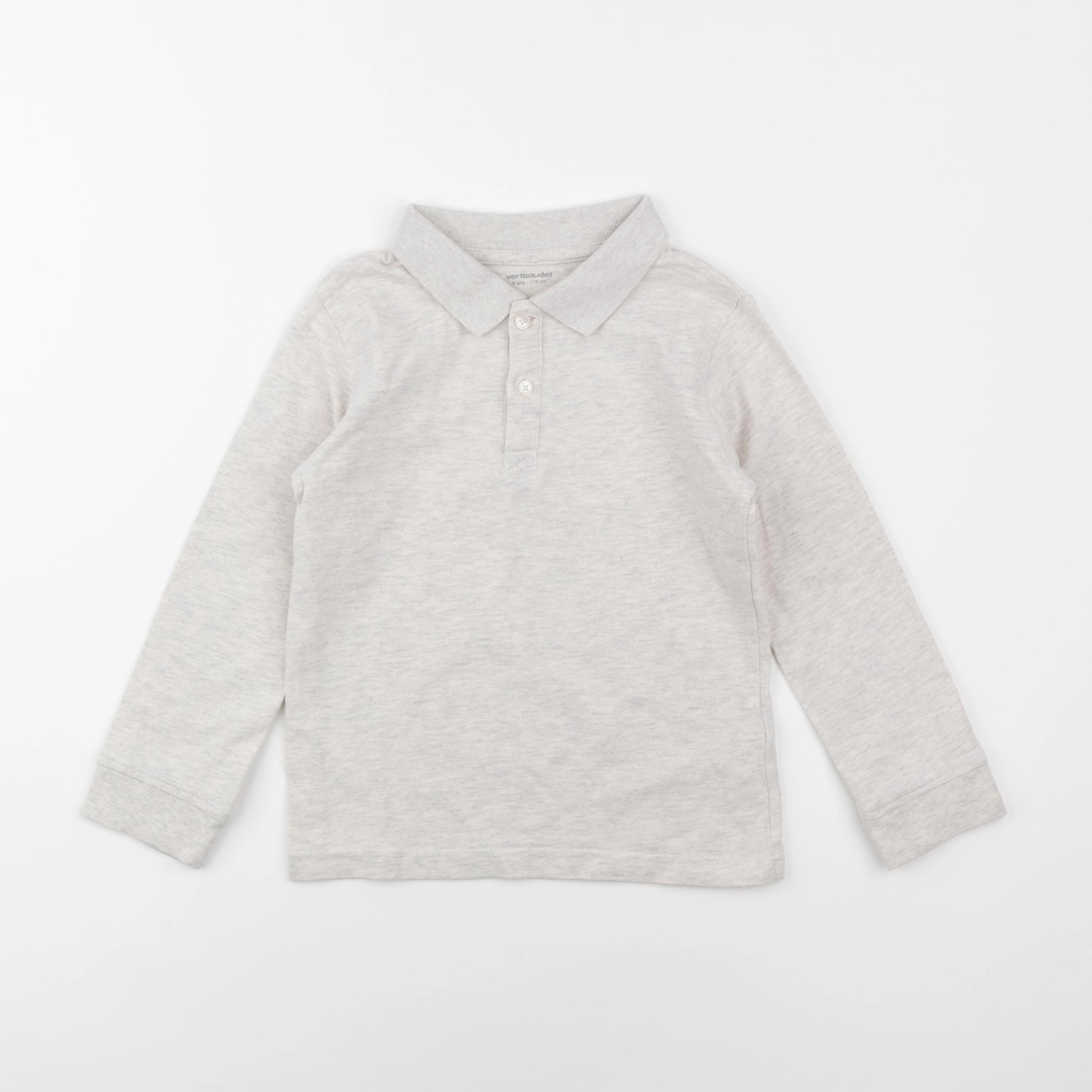 Vertbaudet - polo beige - 6 ans