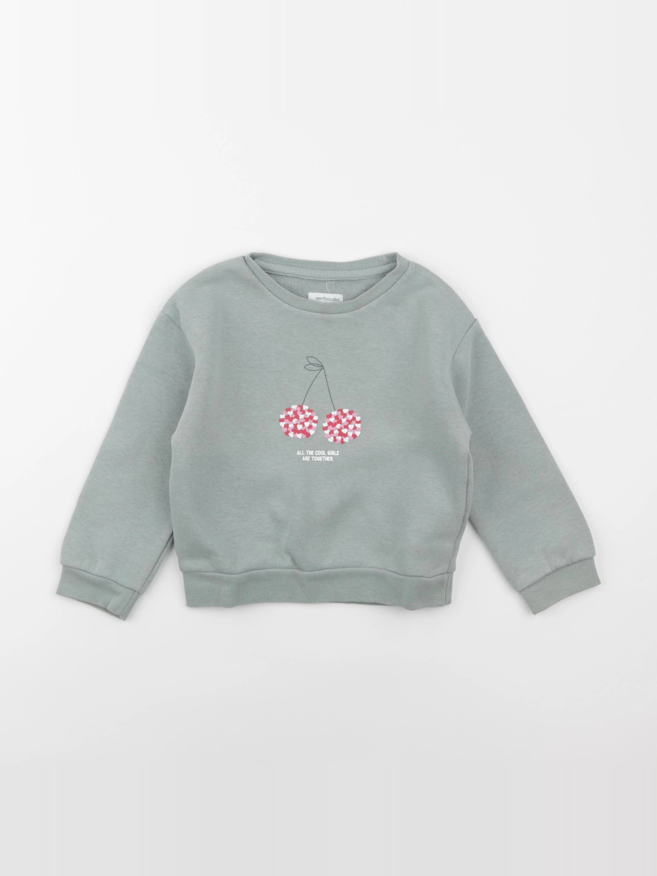 Vertbaudet - sweat vert - 3 ans