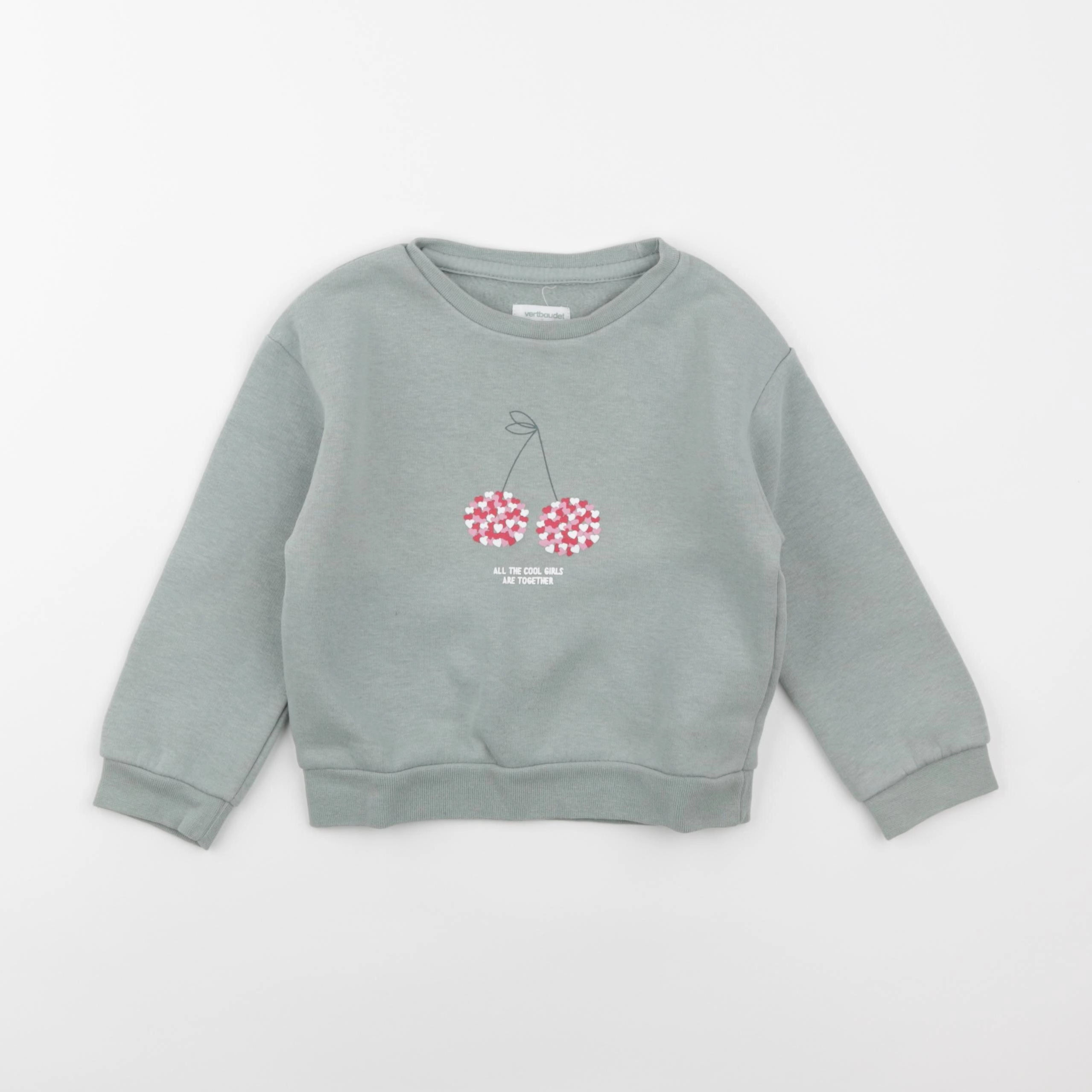 Vertbaudet - sweat vert - 3 ans