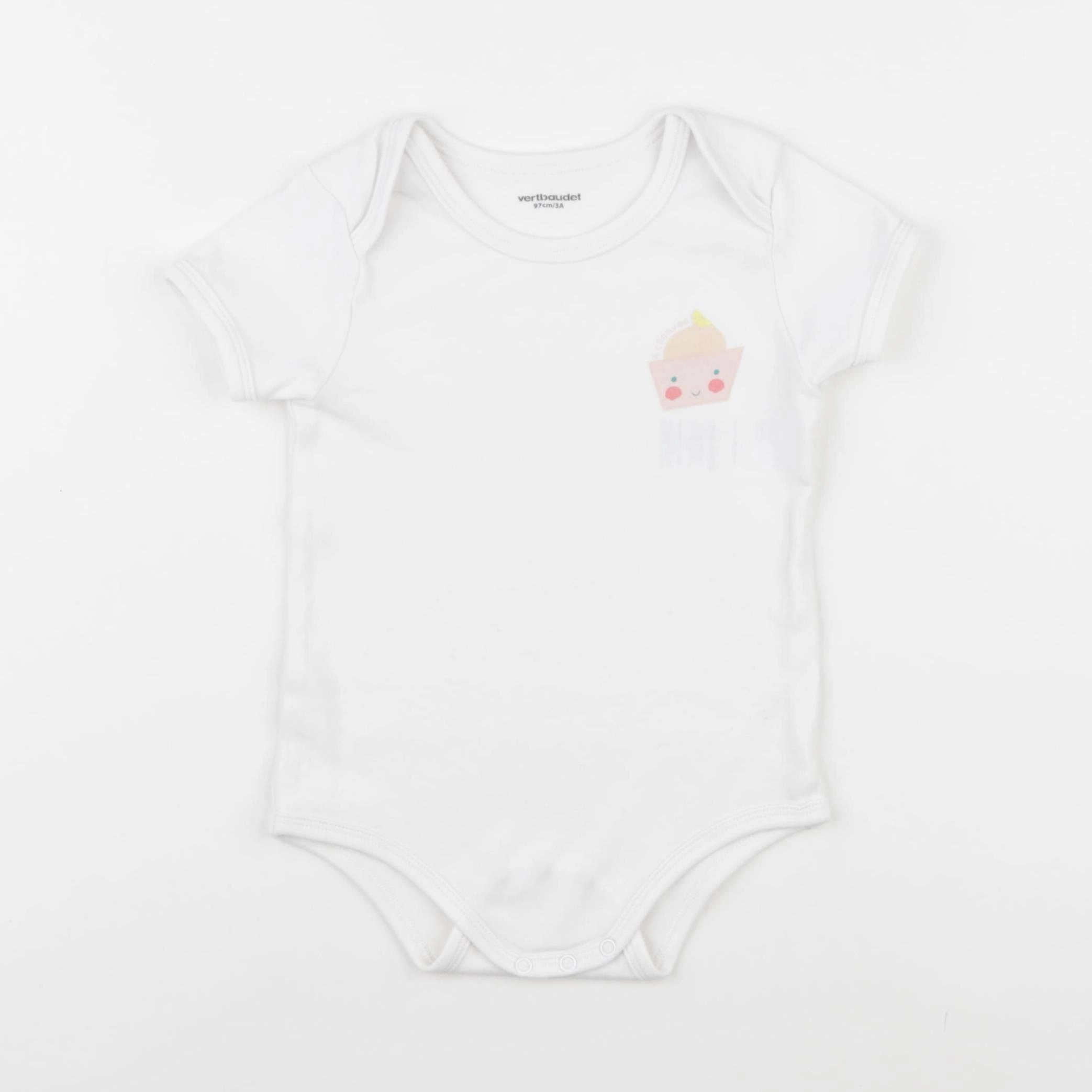 Vertbaudet - body blanc - 3 ans
