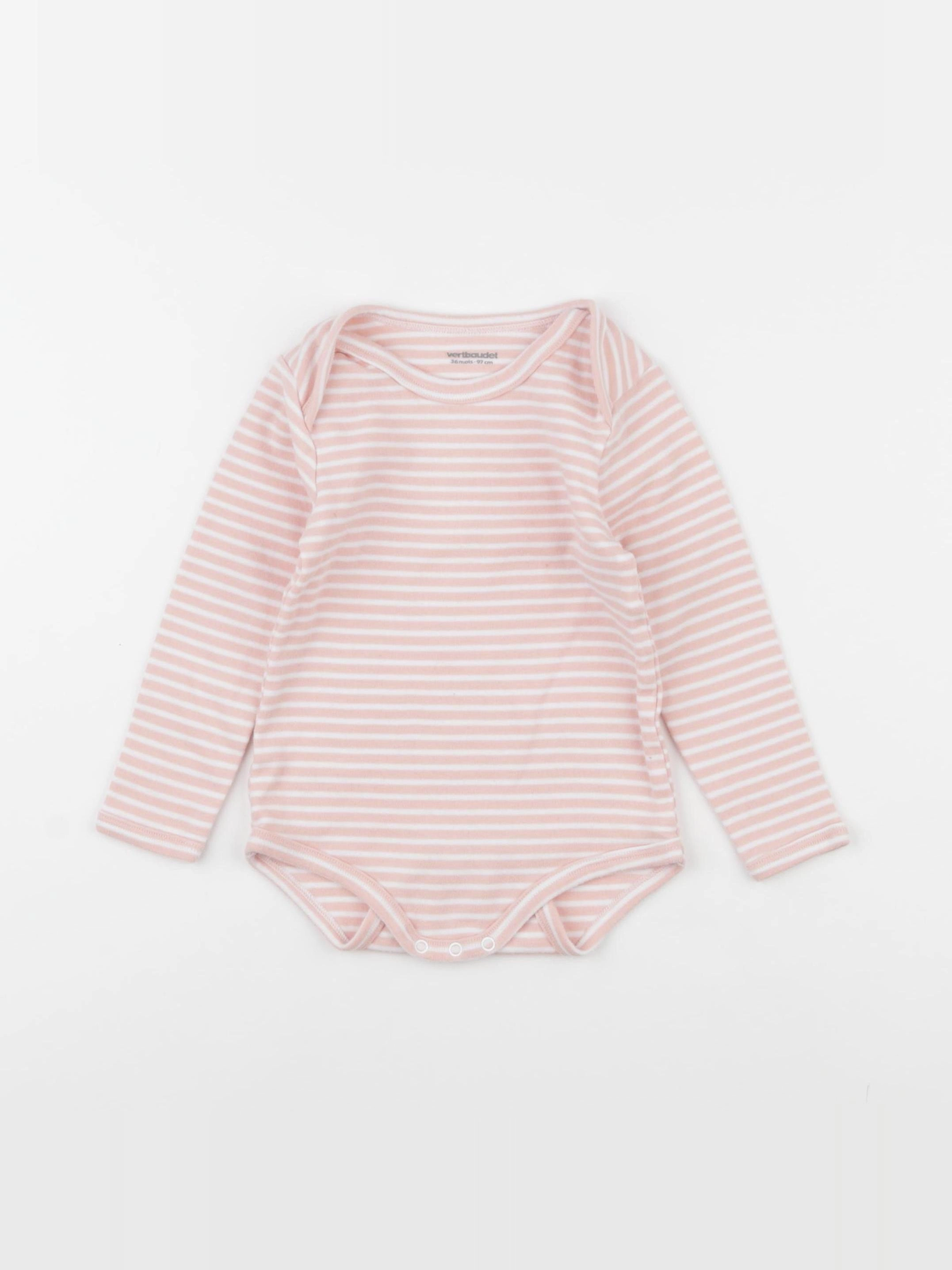 Vertbaudet - body rose - 36 mois