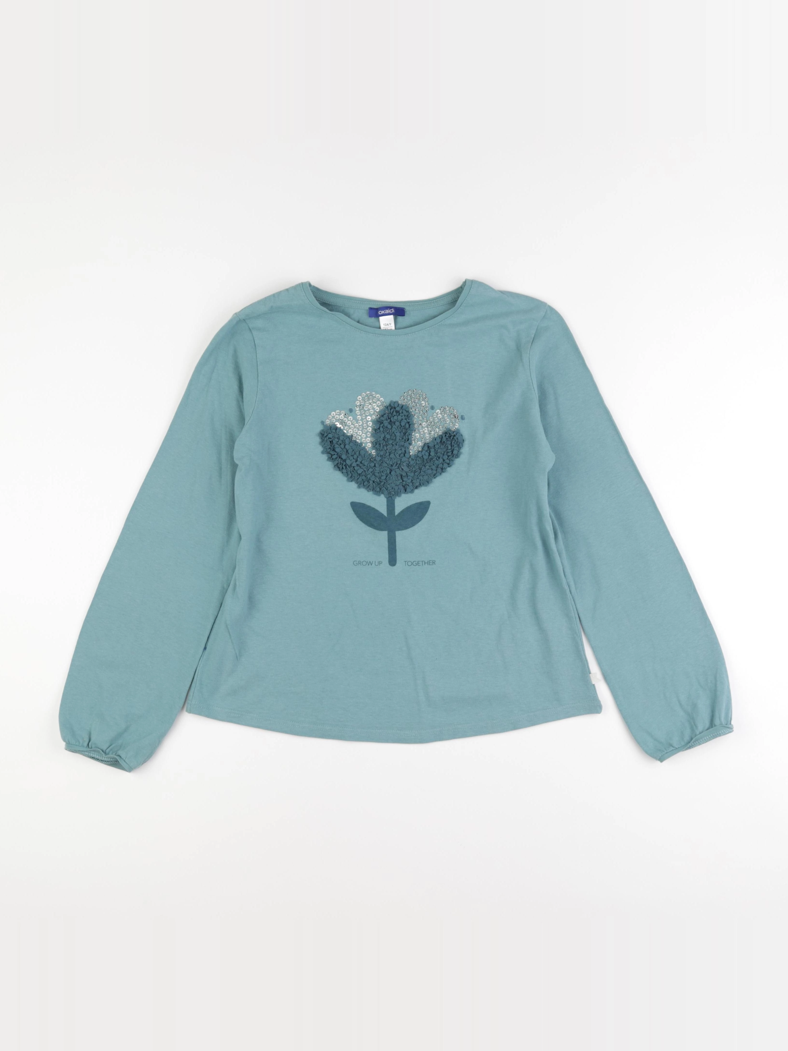 Okaidi - tee-shirt bleu - 12 ans
